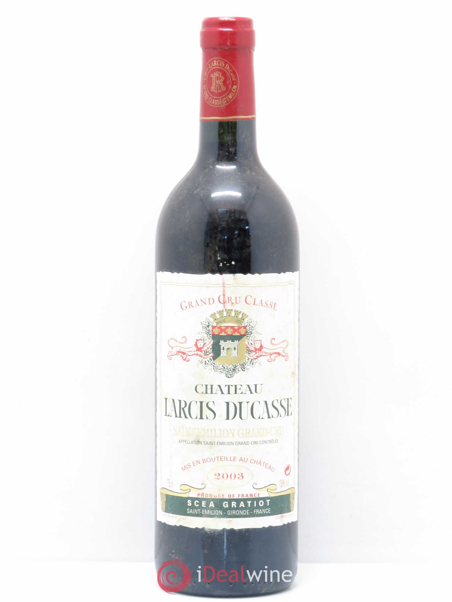Château Larcis Ducasse 1er Grand Cru Classé B 2003 - Lot de 1 bouteille - 0