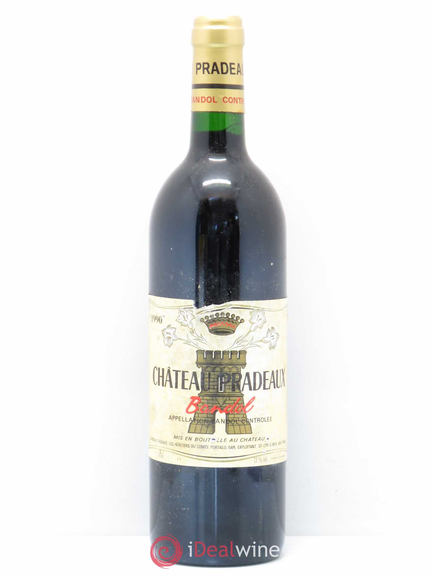 Bandol Château Pradeaux Famille Portalis 1990 - Lot de 1 bouteille - 0