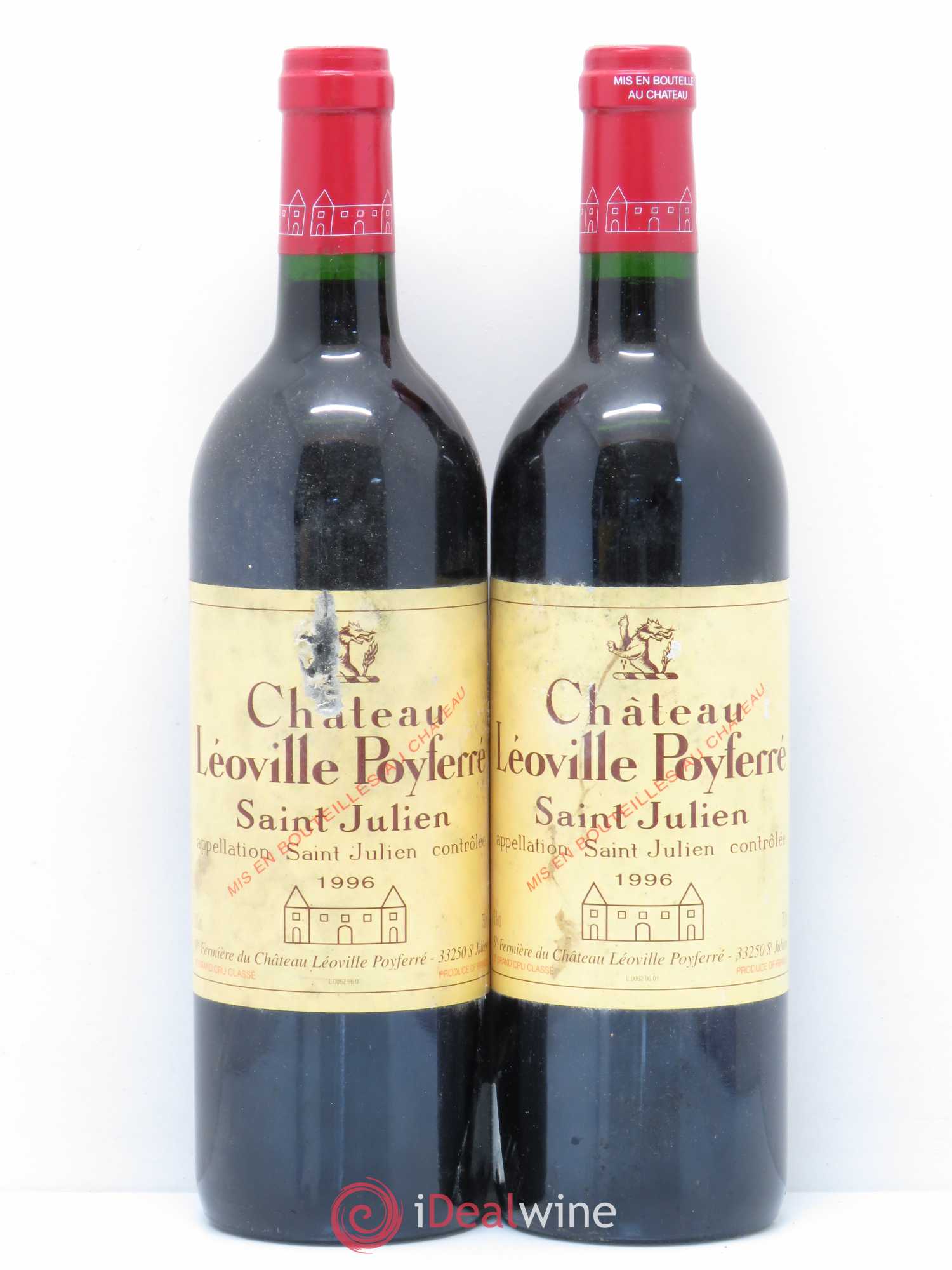 Château Léoville Poyferré 2ème Grand Cru Classé 1996 - Lot de 2 bouteilles - 0