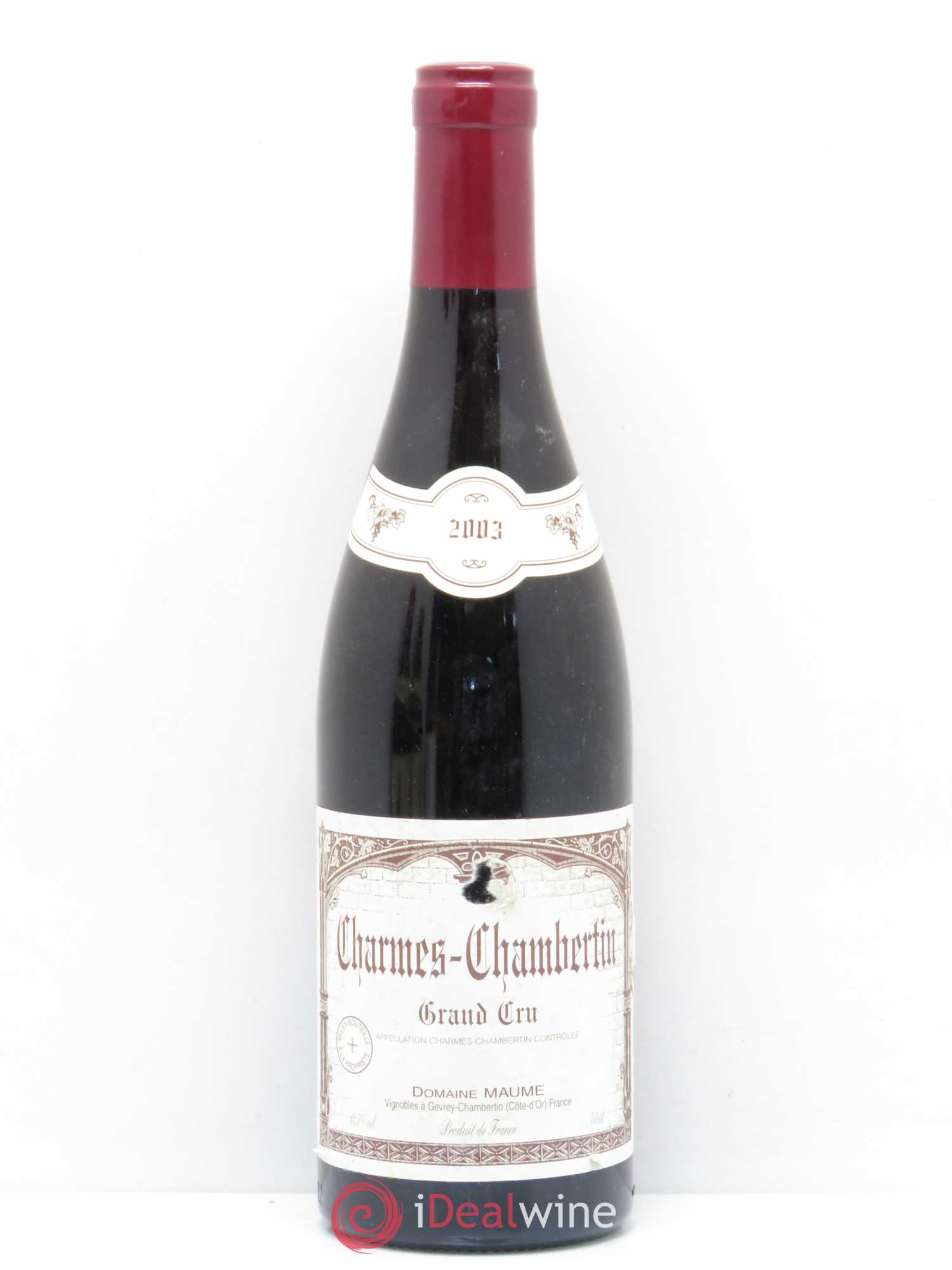 Charmes-Chambertin Grand Cru Domaine Maume 2003 - Posten von 1 Flasche - 0