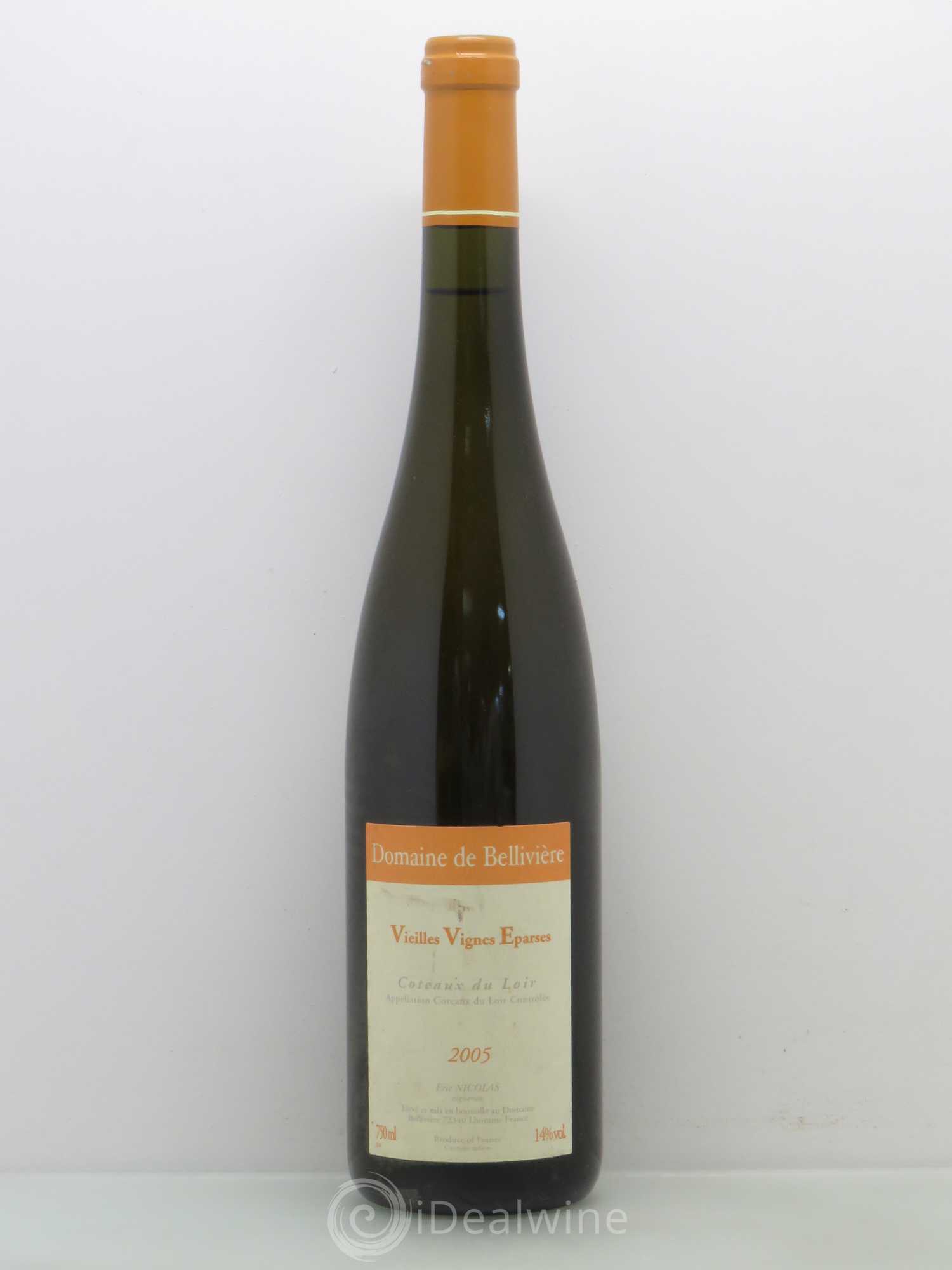 Coteaux du Loir Vieilles Vignes Eparses Domaine de Bellivière 2005 - Lot de 1 bouteille - 0