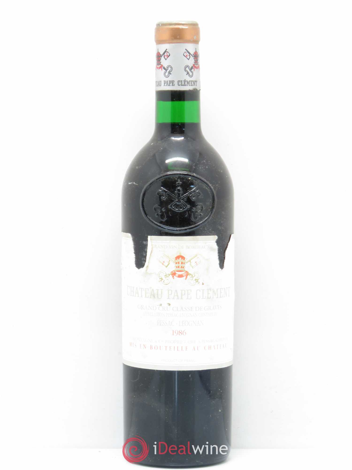Château Pape Clément Cru Classé de Graves 1986 - Lot de 1 bouteille - 0