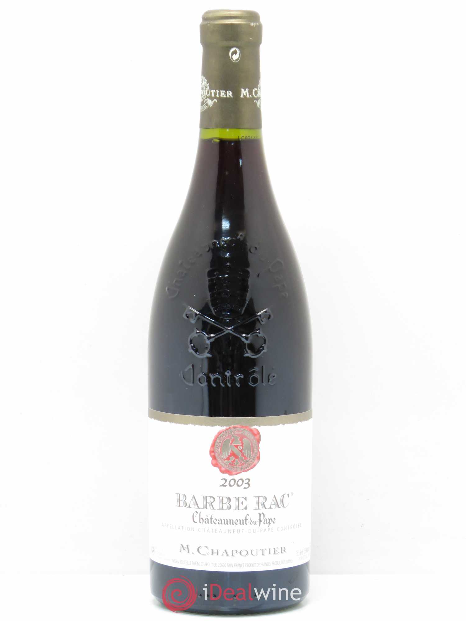 Châteauneuf-du-Pape Barbe Rac Chapoutier 2003 - Lot de 1 bouteille - 0