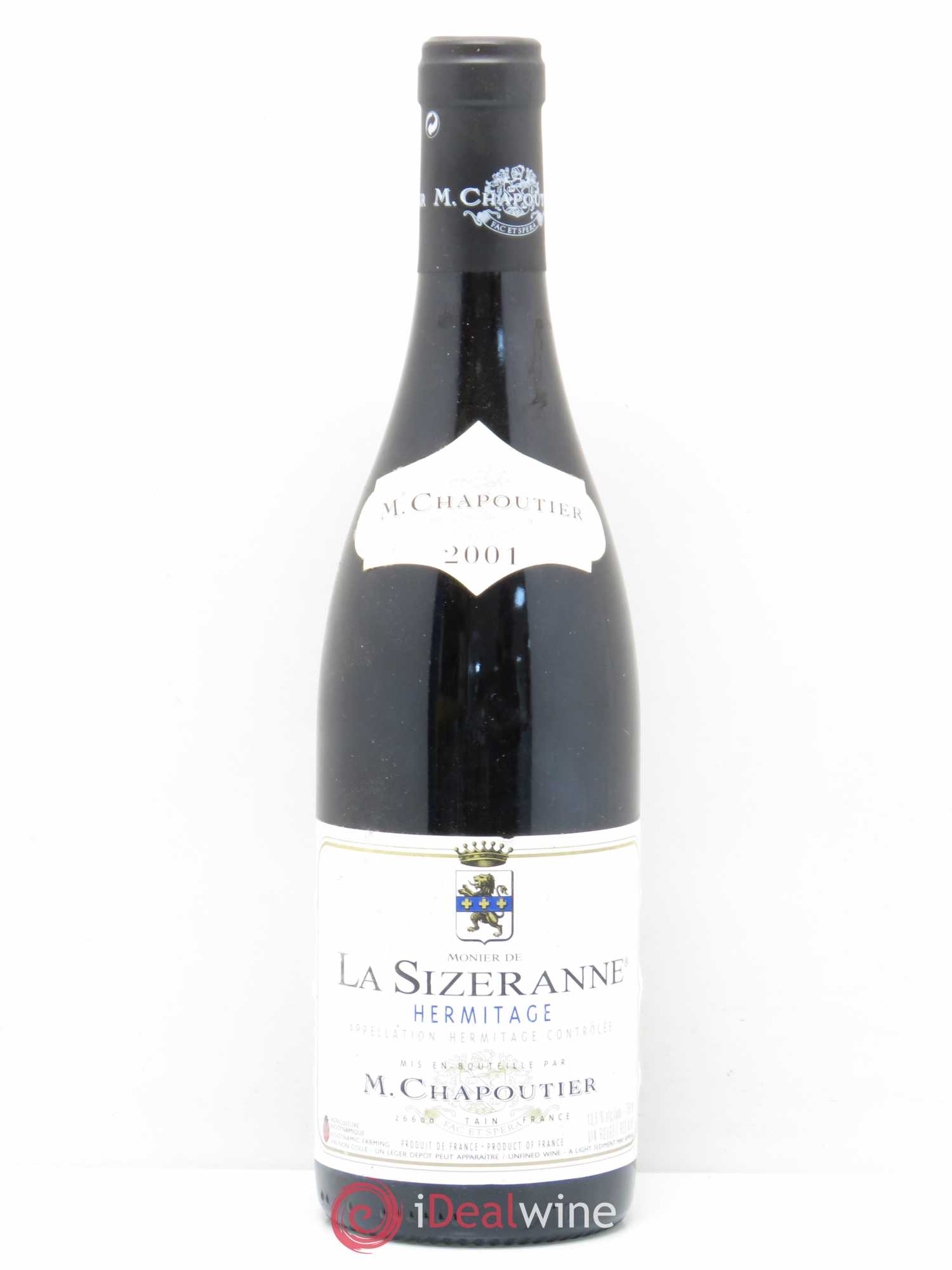 Hermitage Monier de La Sizeranne Chapoutier 2001 - Lot de 1 bouteille - 0