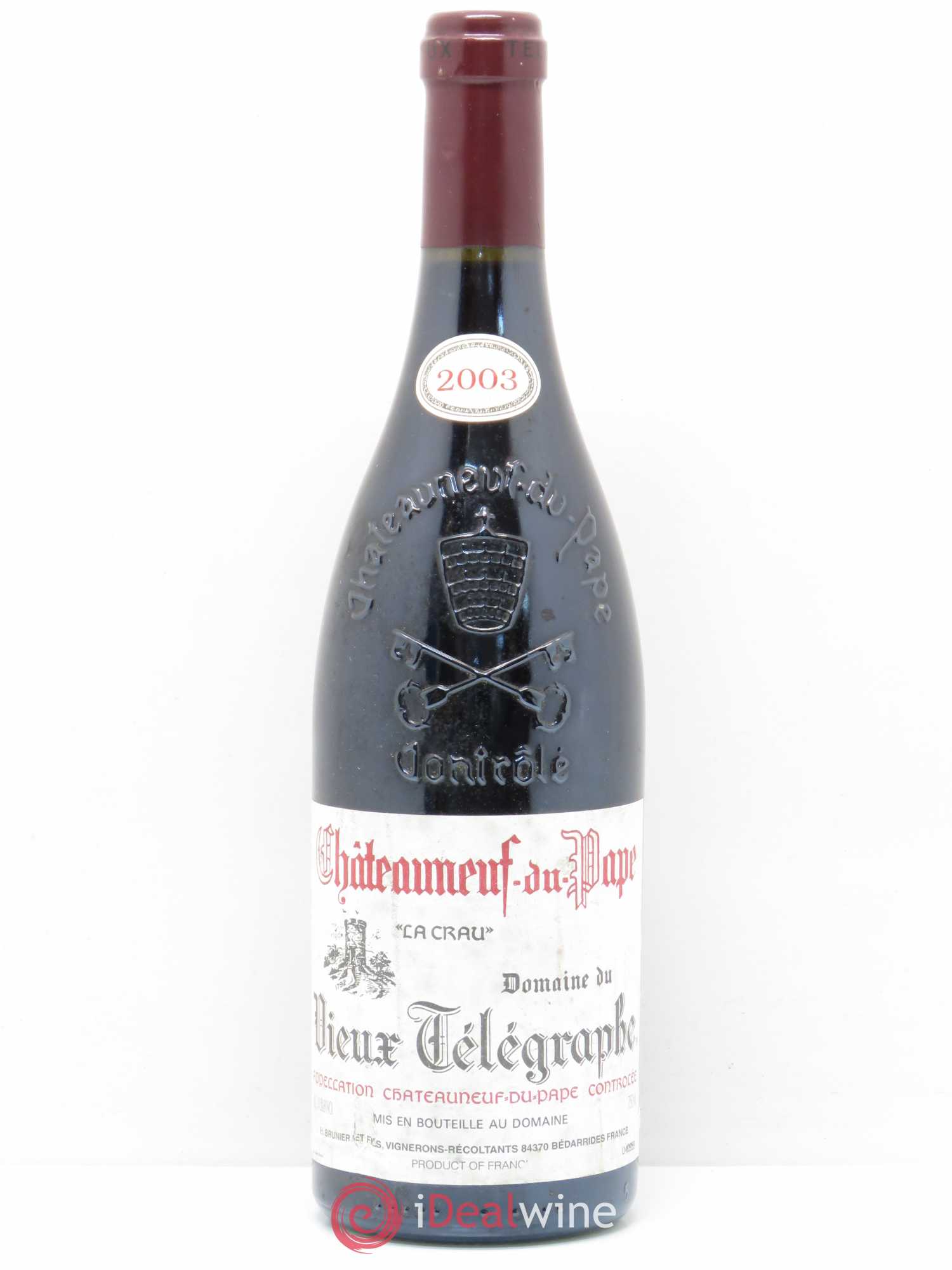 Châteauneuf-du-Pape Vieux Télégraphe (Domaine du) Vignobles Brunier 2003 - Lot de 1 bouteille - 0