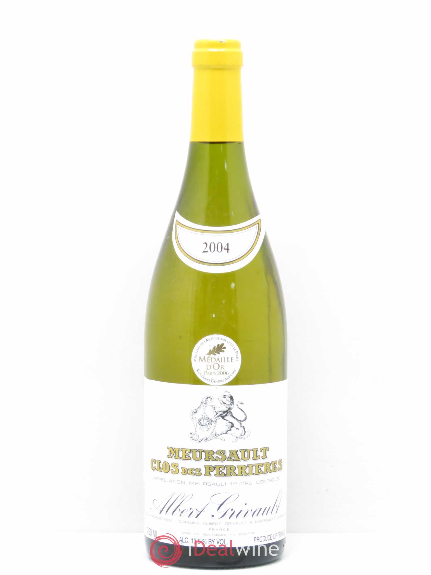 Meursault 1er Cru Clos des Perrières Monopole Albert Grivault 2004 - Lot de 1 bouteille - 0