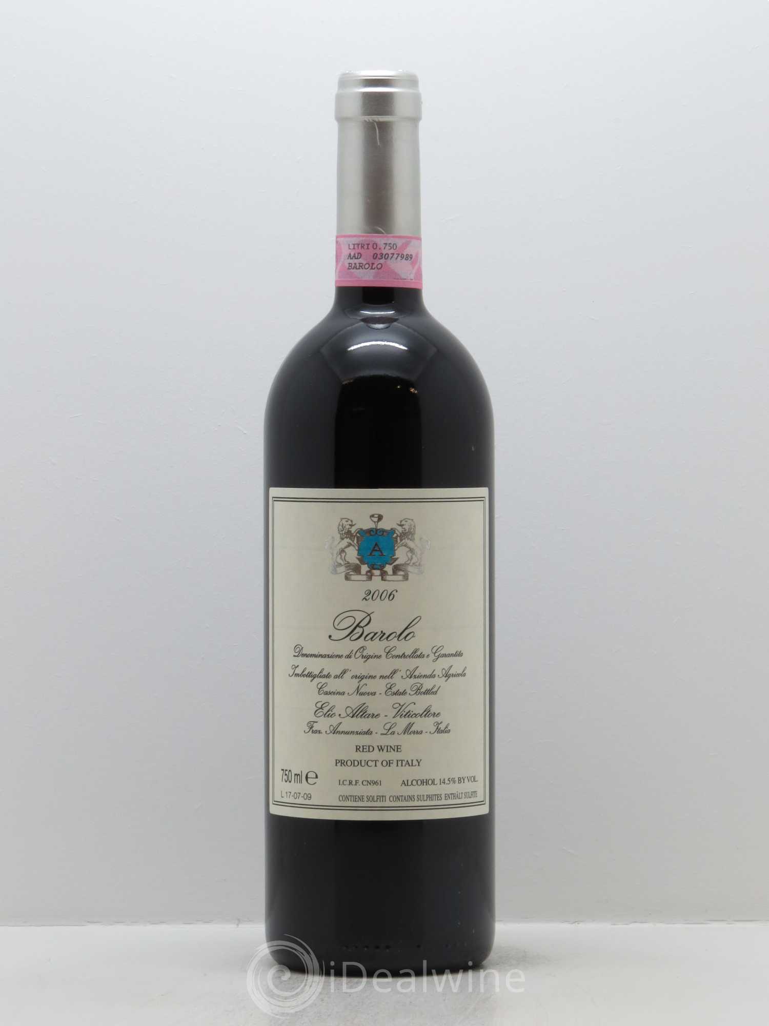 Barolo DOCG Elio Altare 2006 - Lot de 1 bouteille - 0