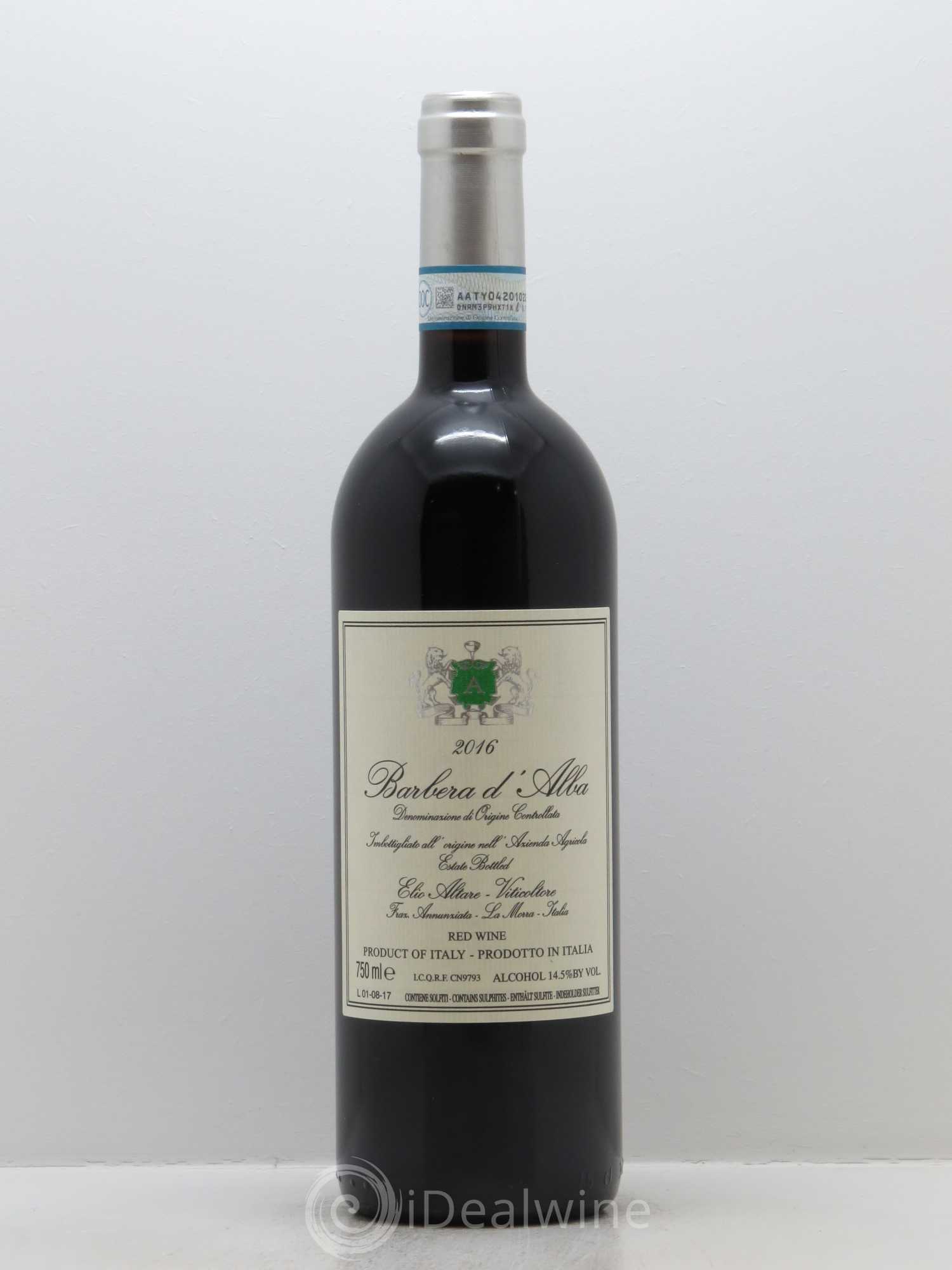 Barbera d'Alba DOC Elio Altare 2016 - Lot de 1 bouteille - 0