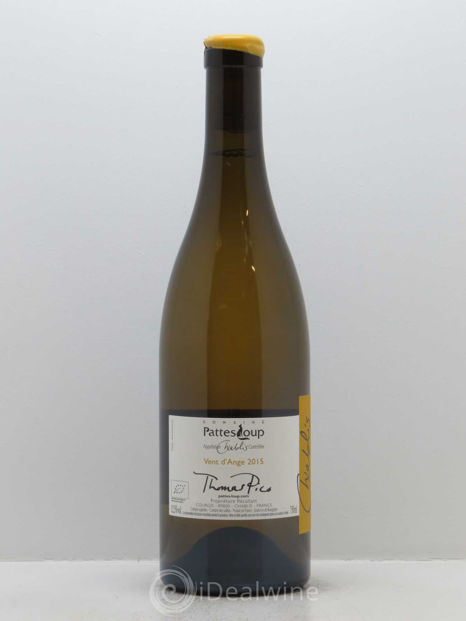 Chablis Vent d'Ange Pattes Loup (Domaine) 2015 - Lot de 1 bouteille - 1