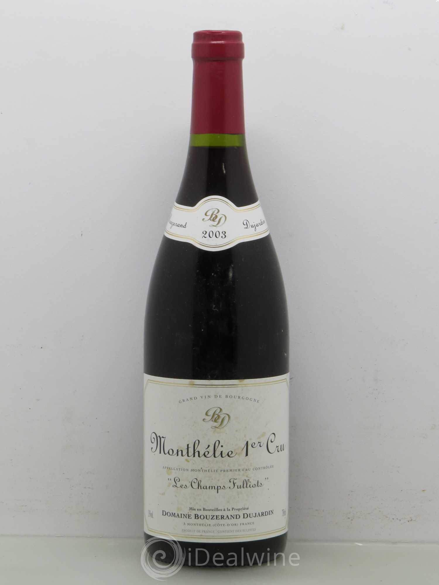 Monthélie 1er Cru Les Champs Fulliots - Domaine Bouzerand Dujardin (sans prix de réserve) 2003 - Posten von 1 Flasche - 0