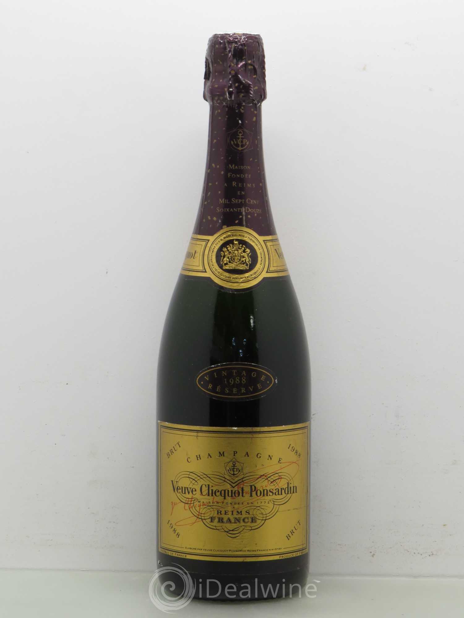 Vintage Veuve Clicquot 1988 - Lot de 1 bouteille - 0