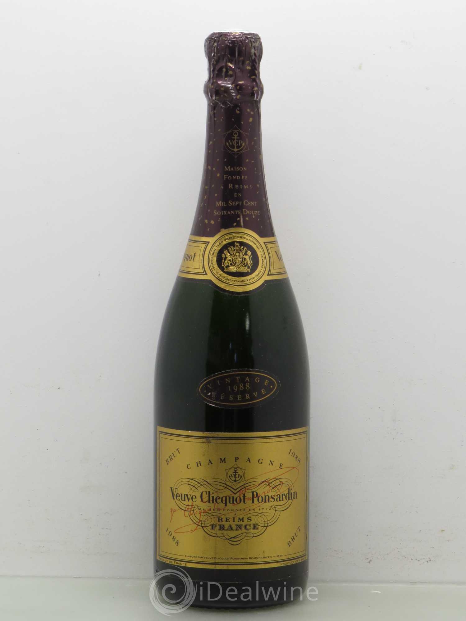 Vintage Veuve Clicquot 1988 - Lot de 1 bouteille - 0