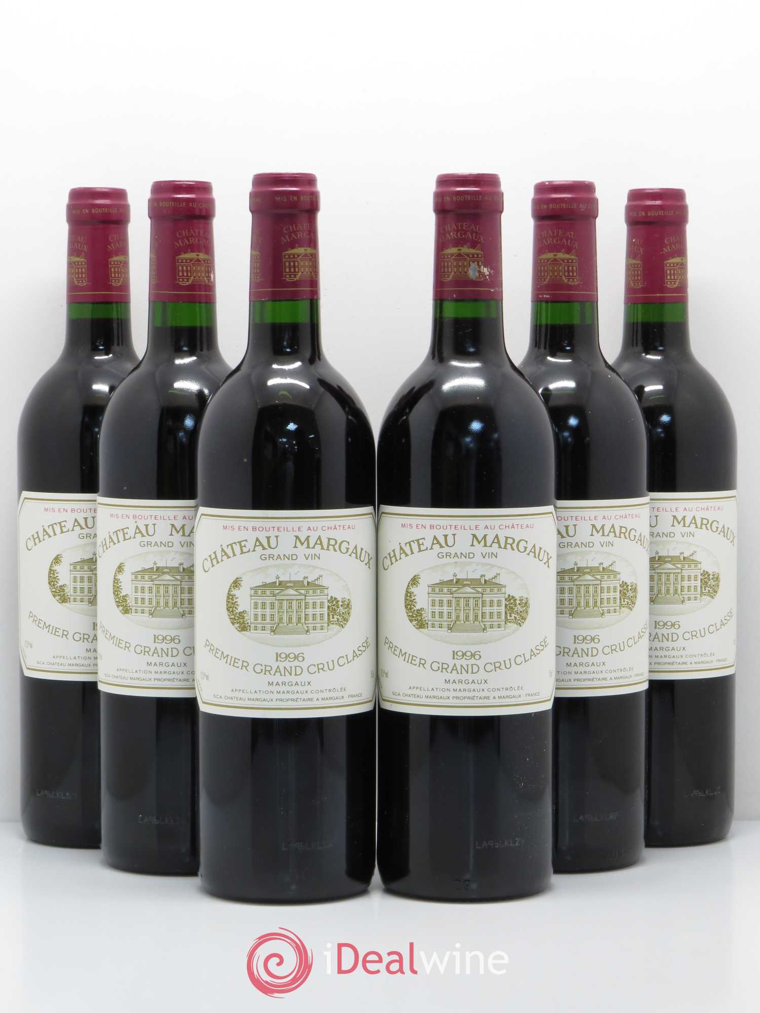 Château Margaux 1er Grand Cru Classé 1996 - Lot de 6 bouteilles - 0