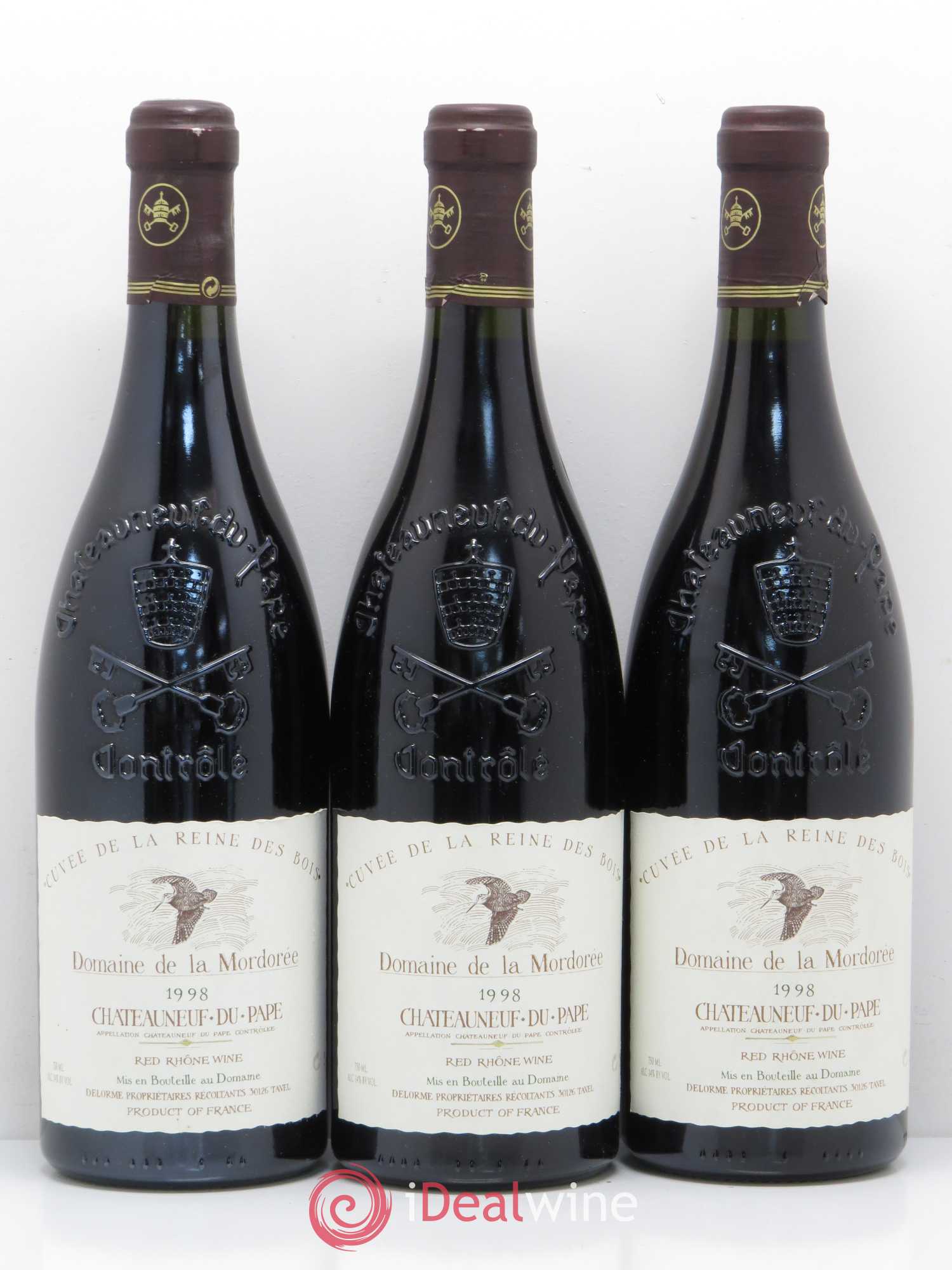 Châteauneuf-du-Pape  Cuvée de la Reine des Bois La Mordorée (Domaine de) 1998 - Lot de 6 bouteilles - 2