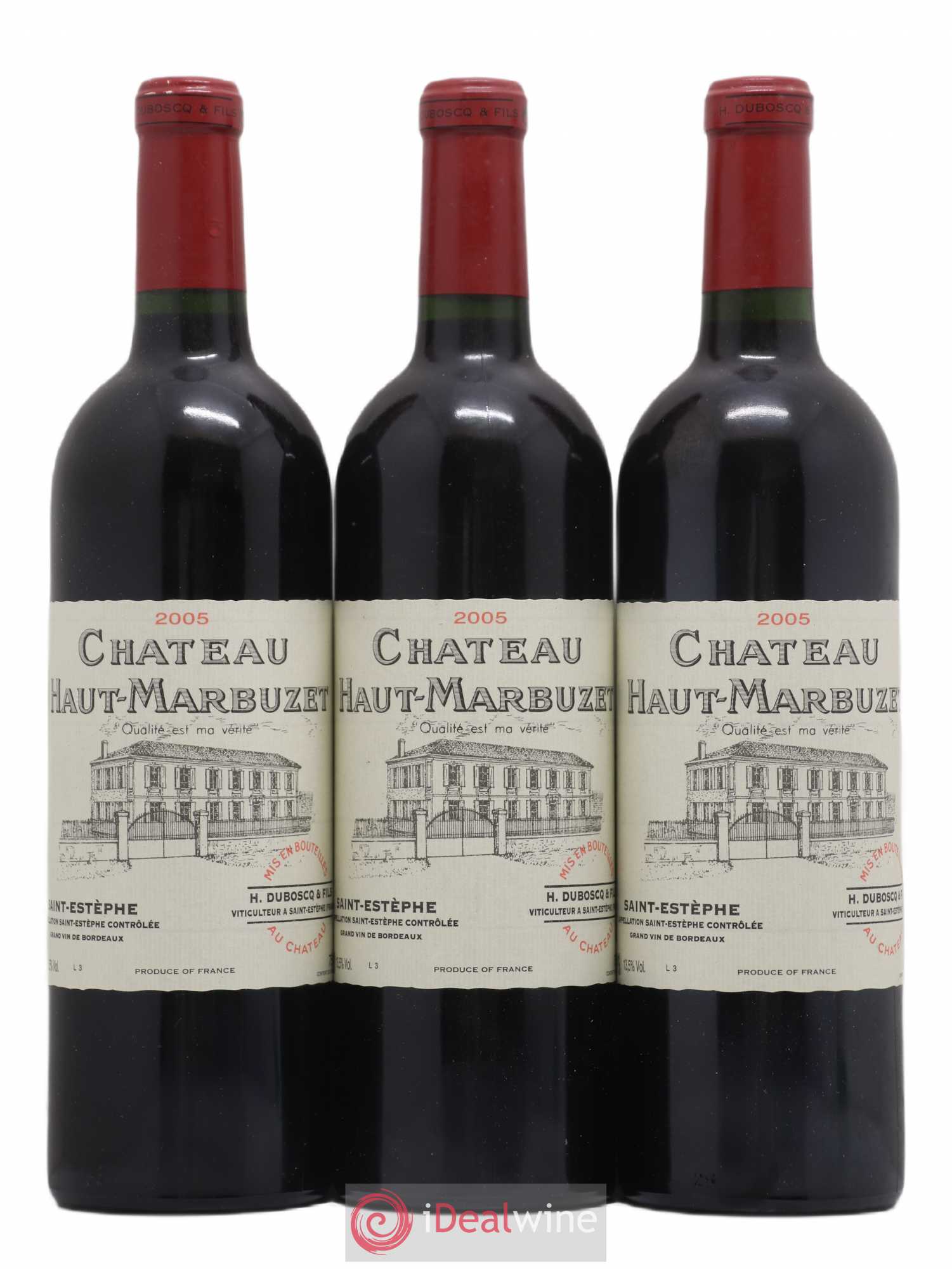 Château Haut Marbuzet 2005 - Lot de 3 bouteilles - 0