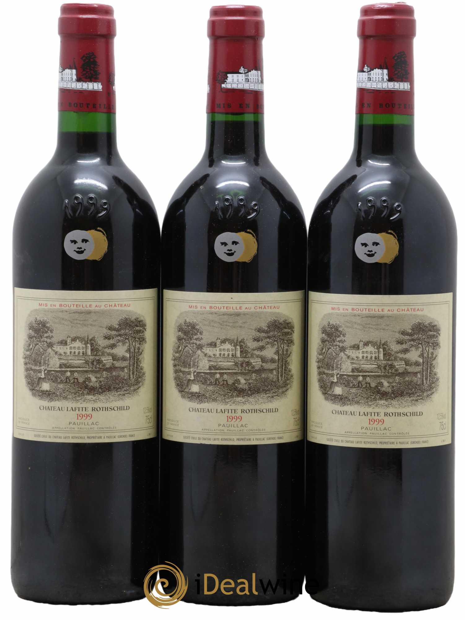 Château Lafite Rothschild 1er Grand Cru Classé 1999 - Lot de 3 bouteilles - 0