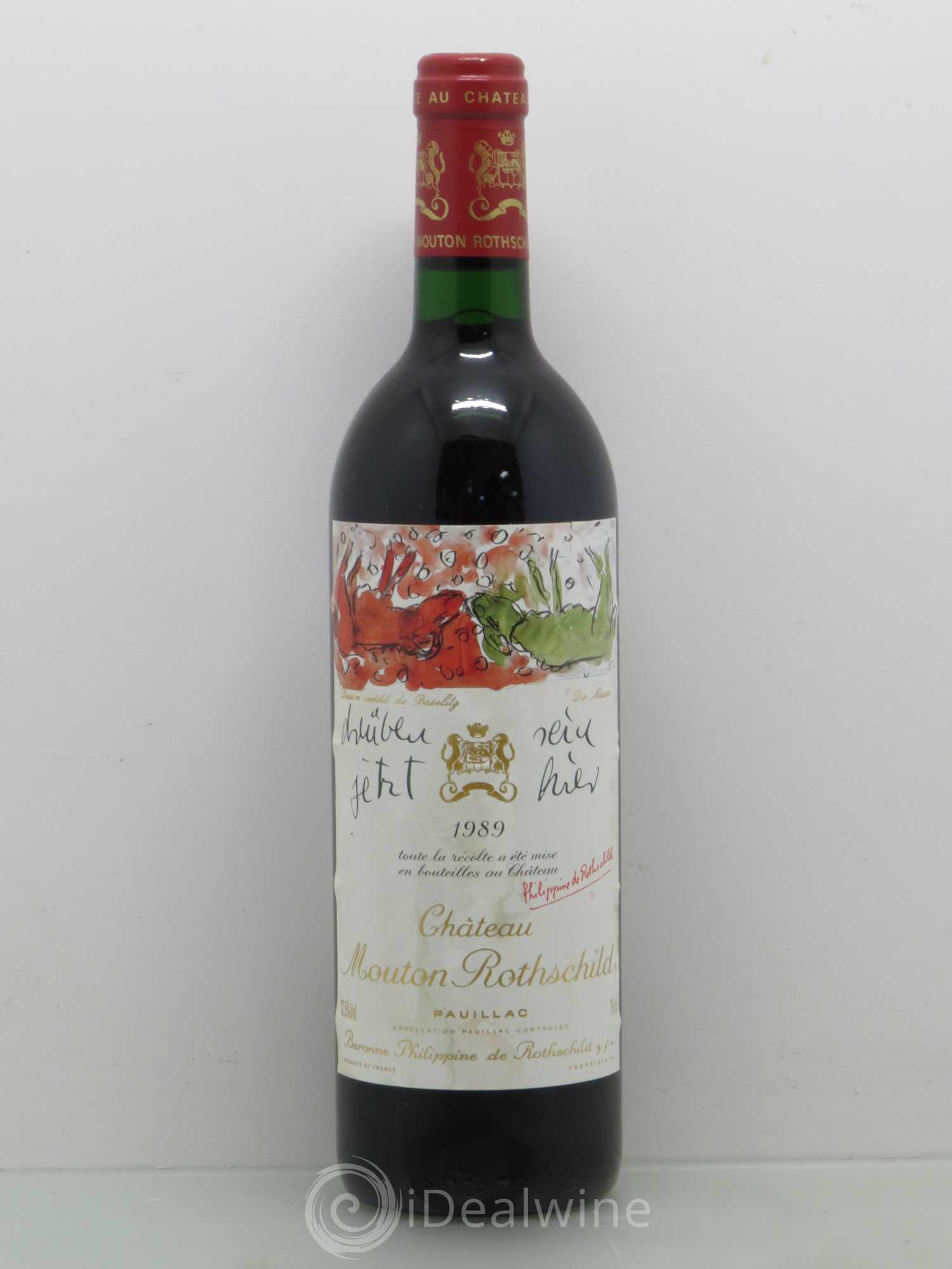 Château Mouton Rothschild 1er Grand Cru Classé 1989 - Lot de 1 bouteille - 0