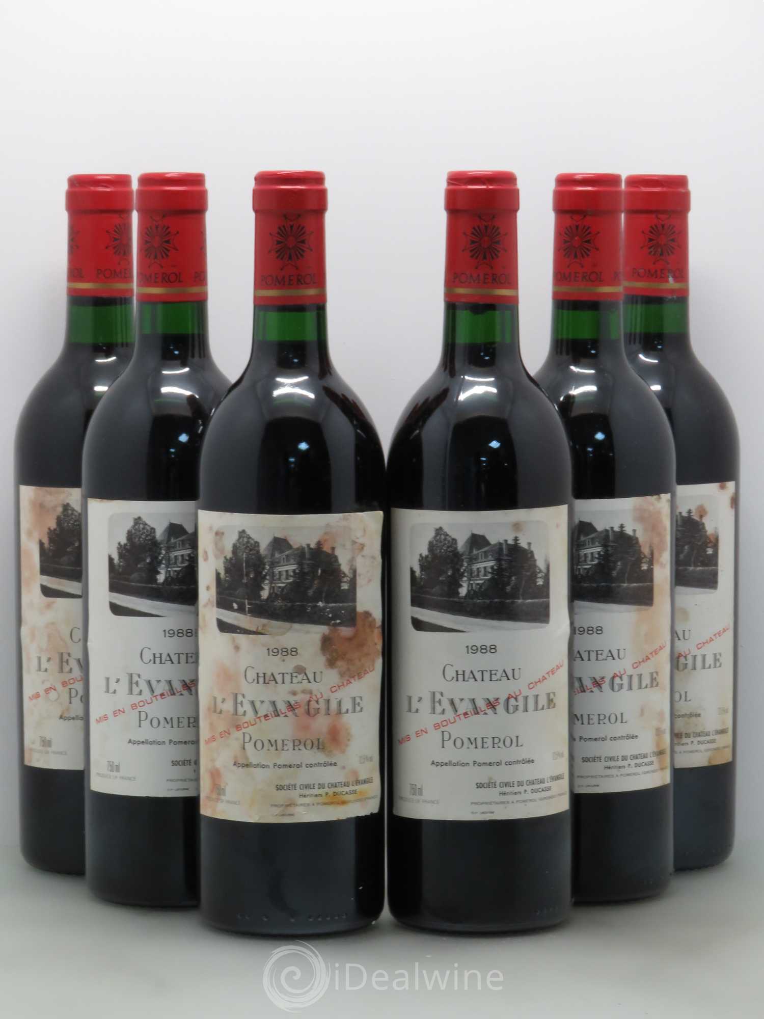 Château l' Évangile 1988 - Lot de 6 bouteilles - 0