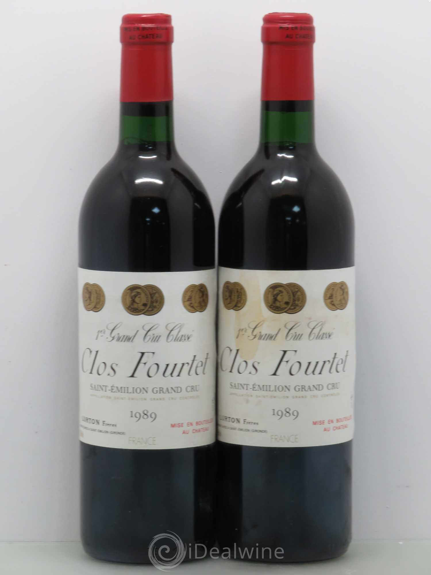 Clos Fourtet 1er Grand Cru Classé B 1989 - Lot de 2 bouteilles - 0