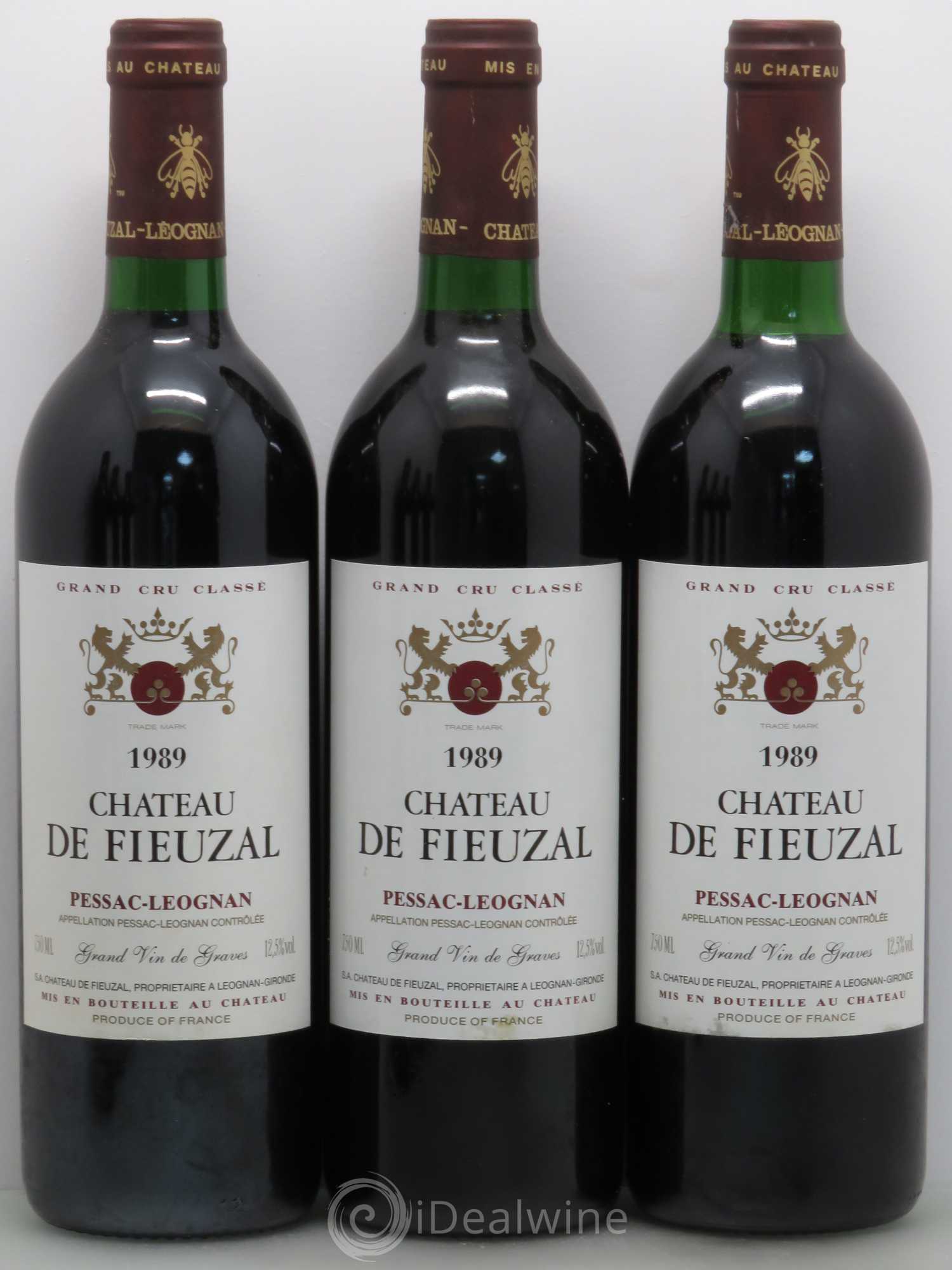 Château de Fieuzal Cru Classé de Graves 1989 - Lot de 6 bouteilles - 1