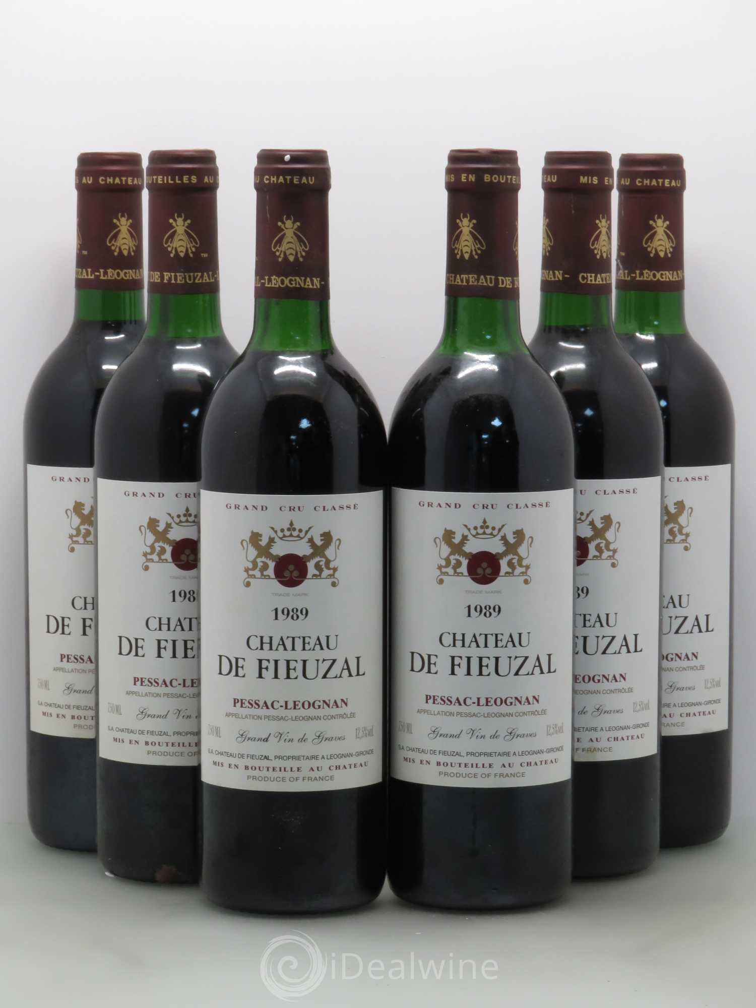 Château de Fieuzal Cru Classé de Graves 1989 - Lot de 6 bouteilles - 0