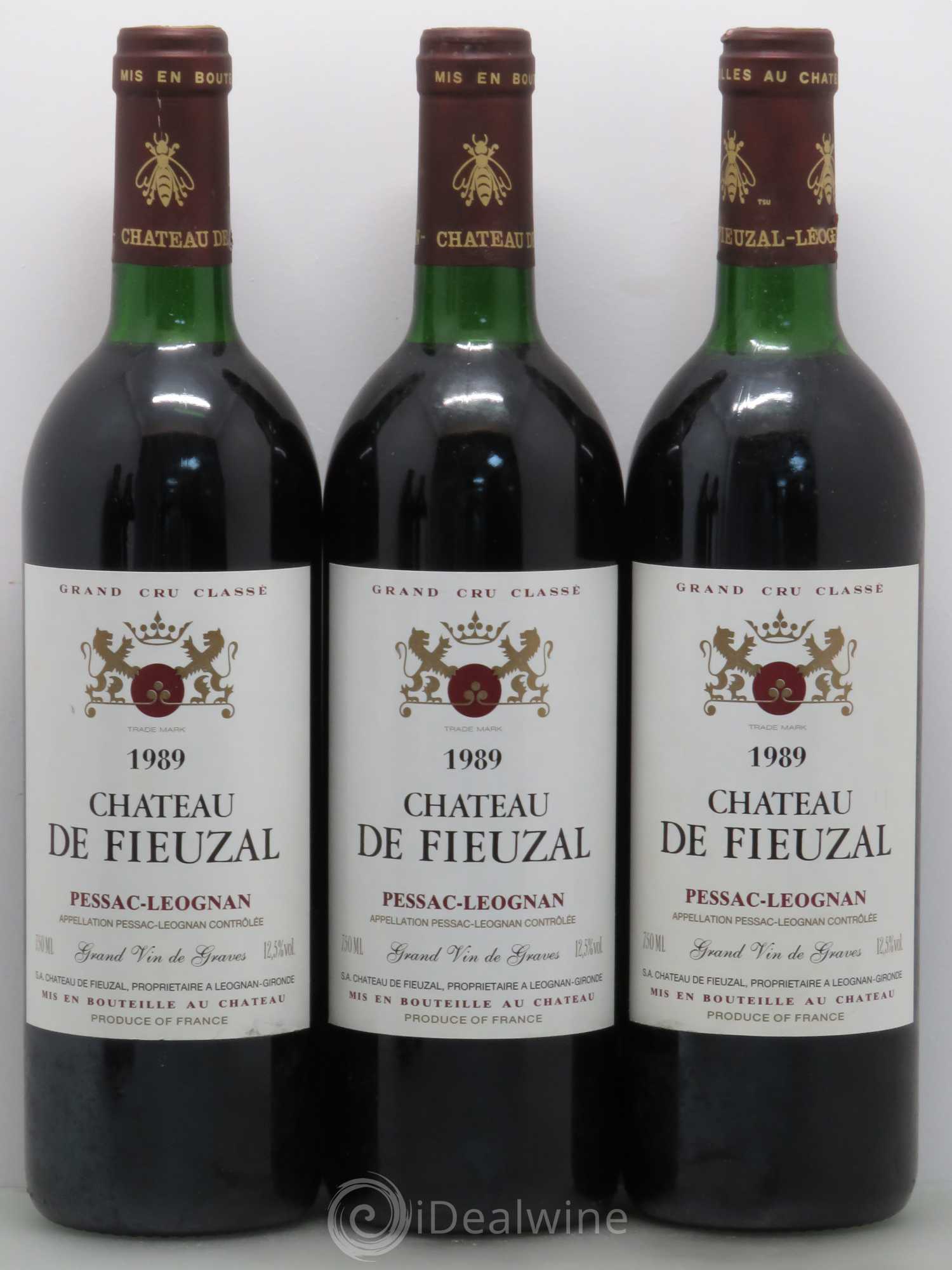 Château de Fieuzal Cru Classé de Graves 1989 - Lot de 5 bouteilles - 1