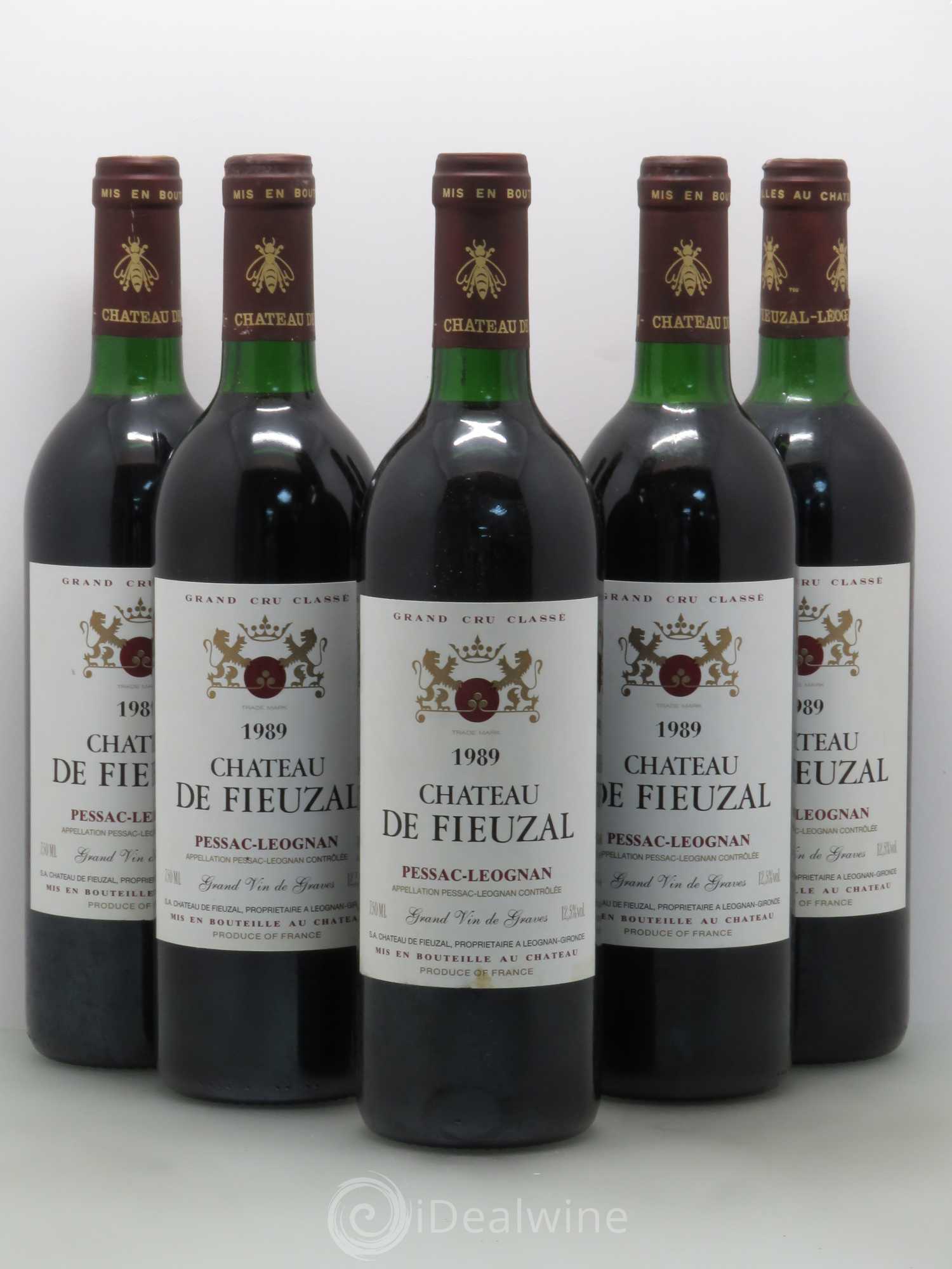 Château de Fieuzal Cru Classé de Graves 1989 - Lot de 5 bouteilles - 0