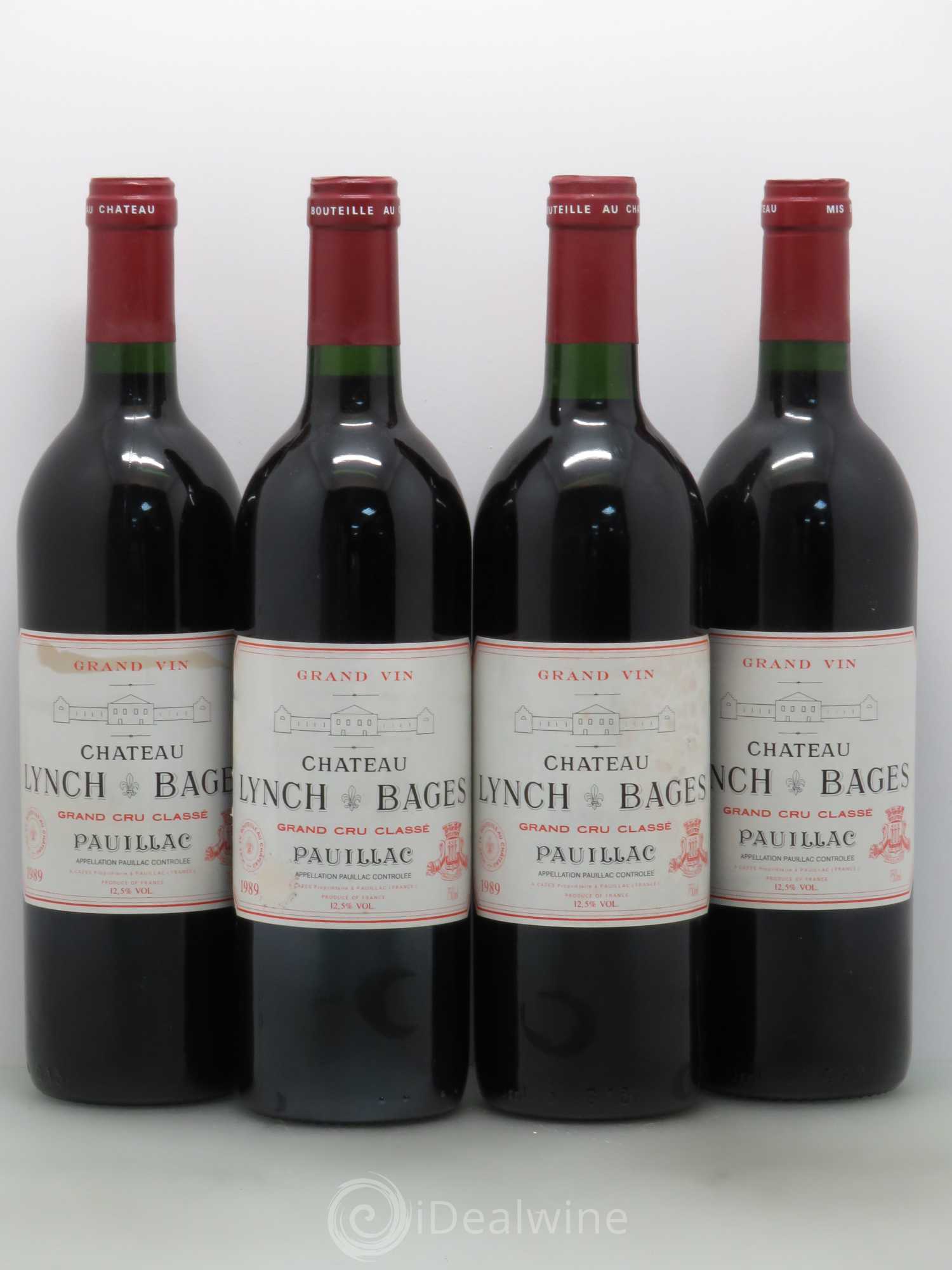 Château Lynch Bages 5ème Grand Cru Classé 1989 - Lot de 4 bouteilles - 0