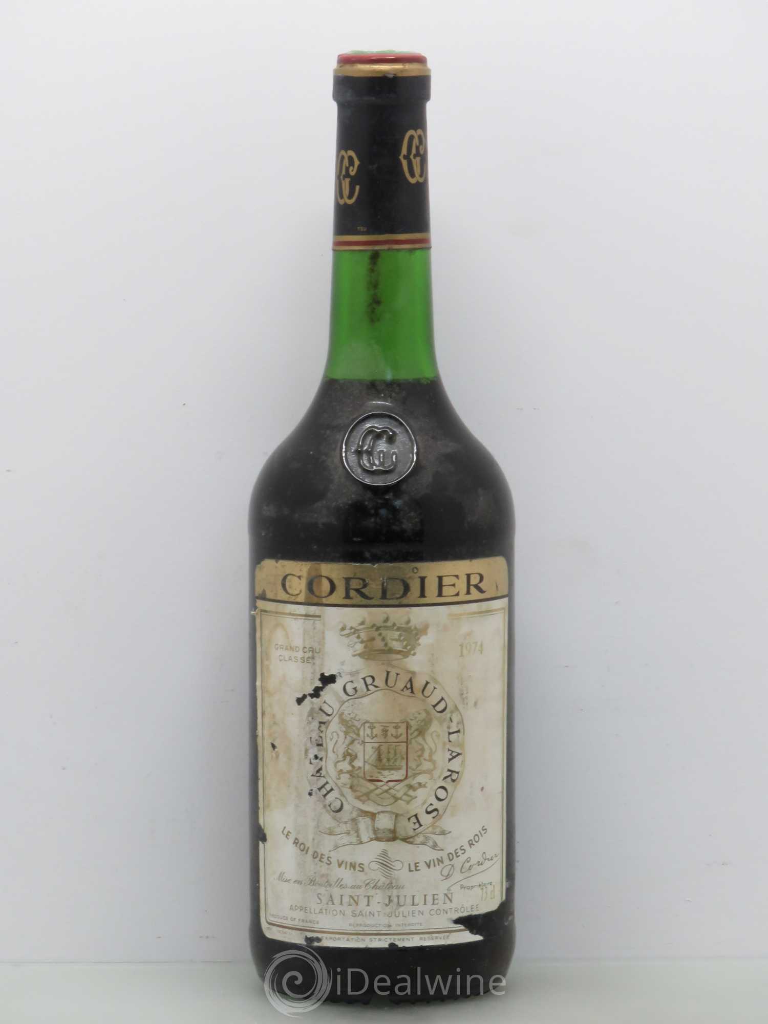 Château Gruaud Larose 2ème Grand Cru Classé 1974 - Lot de 1 bouteille - 0