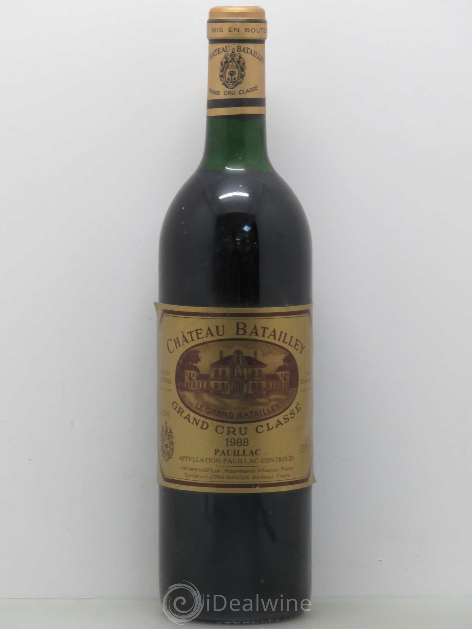 Château Batailley 5ème Grand Cru Classé 1988 - Lot de 1 bouteille - 0