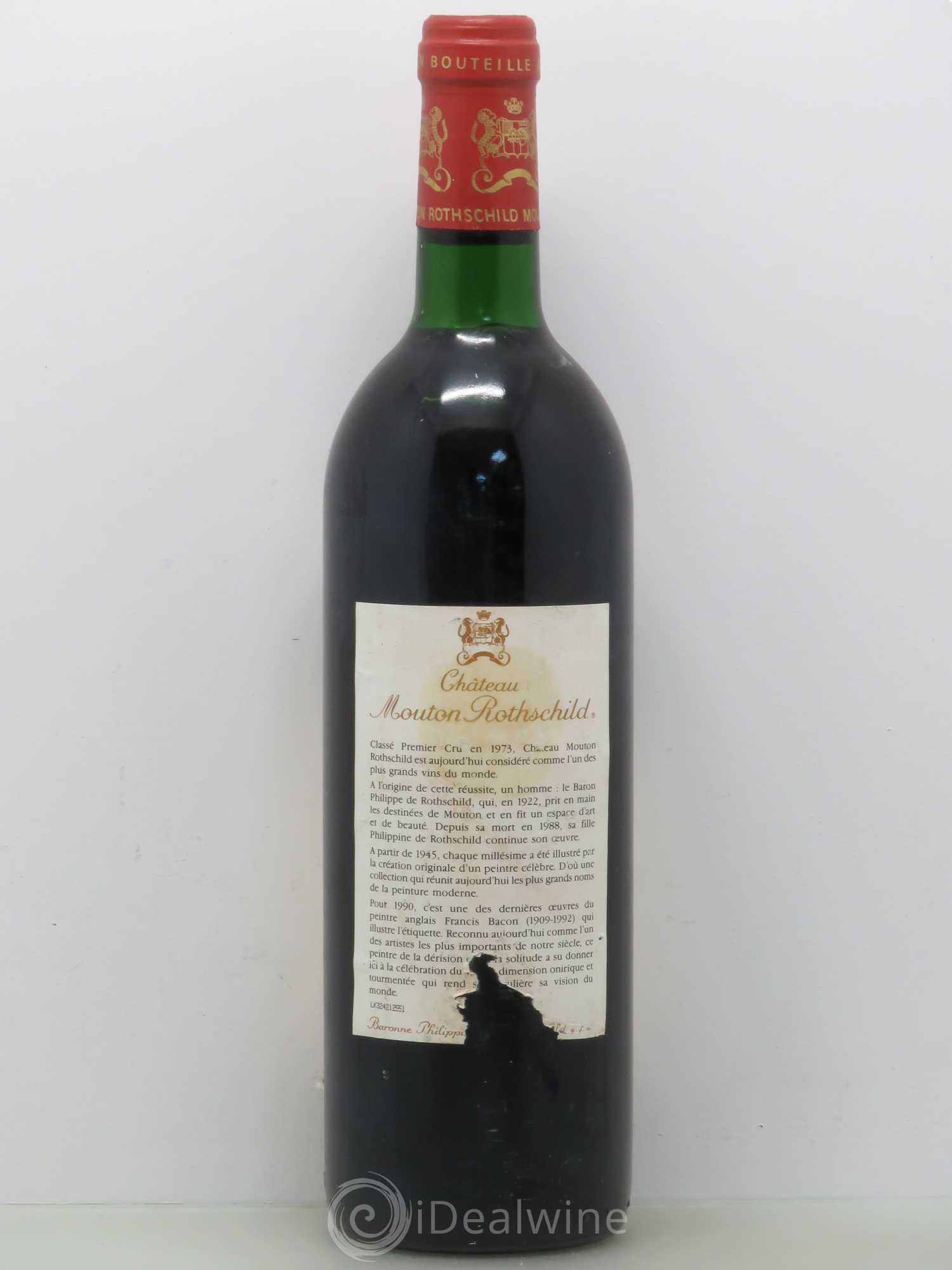 Château Mouton Rothschild 1er Grand Cru Classé 1990 - Lot de 1 bouteille - 1