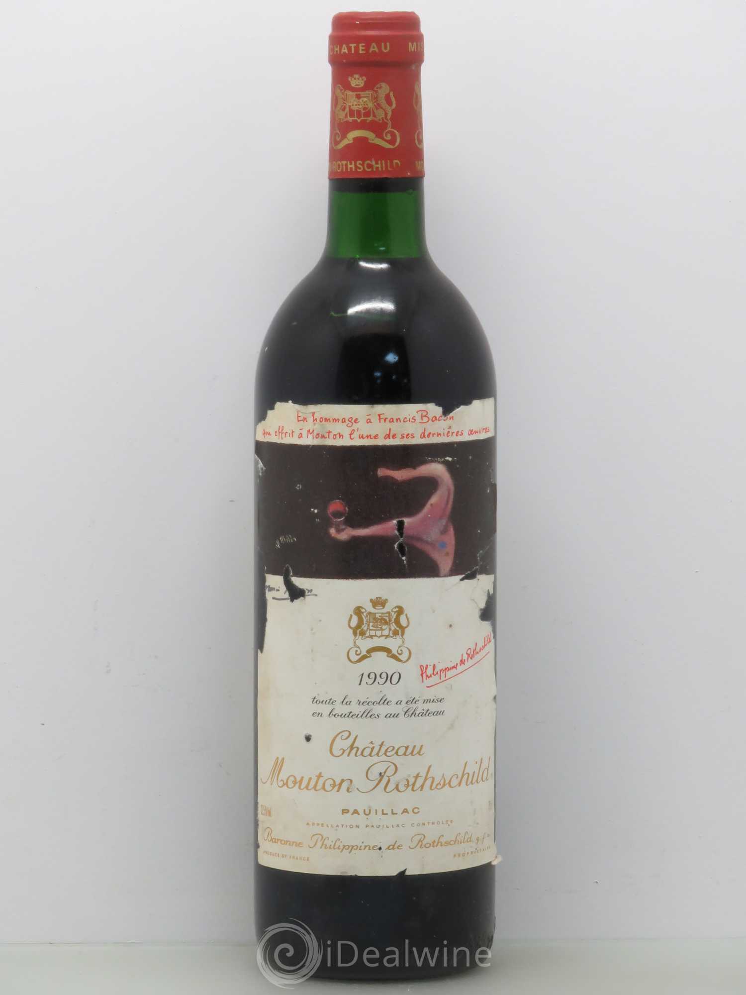 Château Mouton Rothschild 1er Grand Cru Classé 1990 - Lot de 1 bouteille - 0