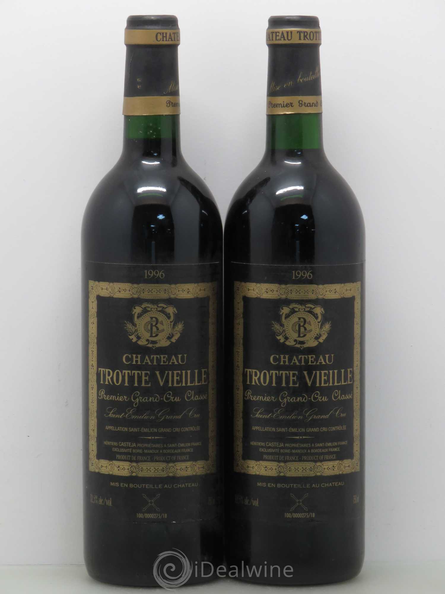 Château Trotte Vieille 1er Grand Cru Classé B 1996 - Lot de 2 bouteilles - 0