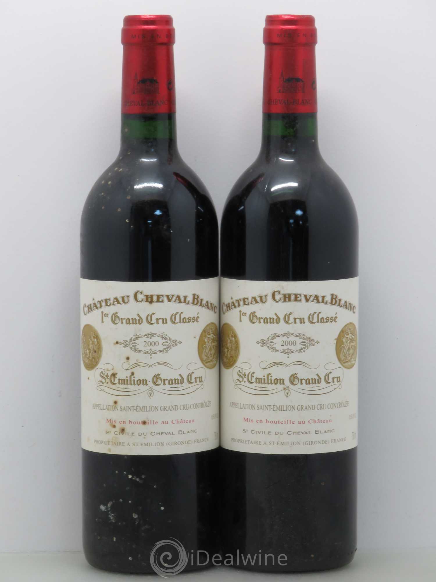 Château Cheval Blanc 1er Grand Cru Classé A 2000 - Lot de 2 bouteilles - 0