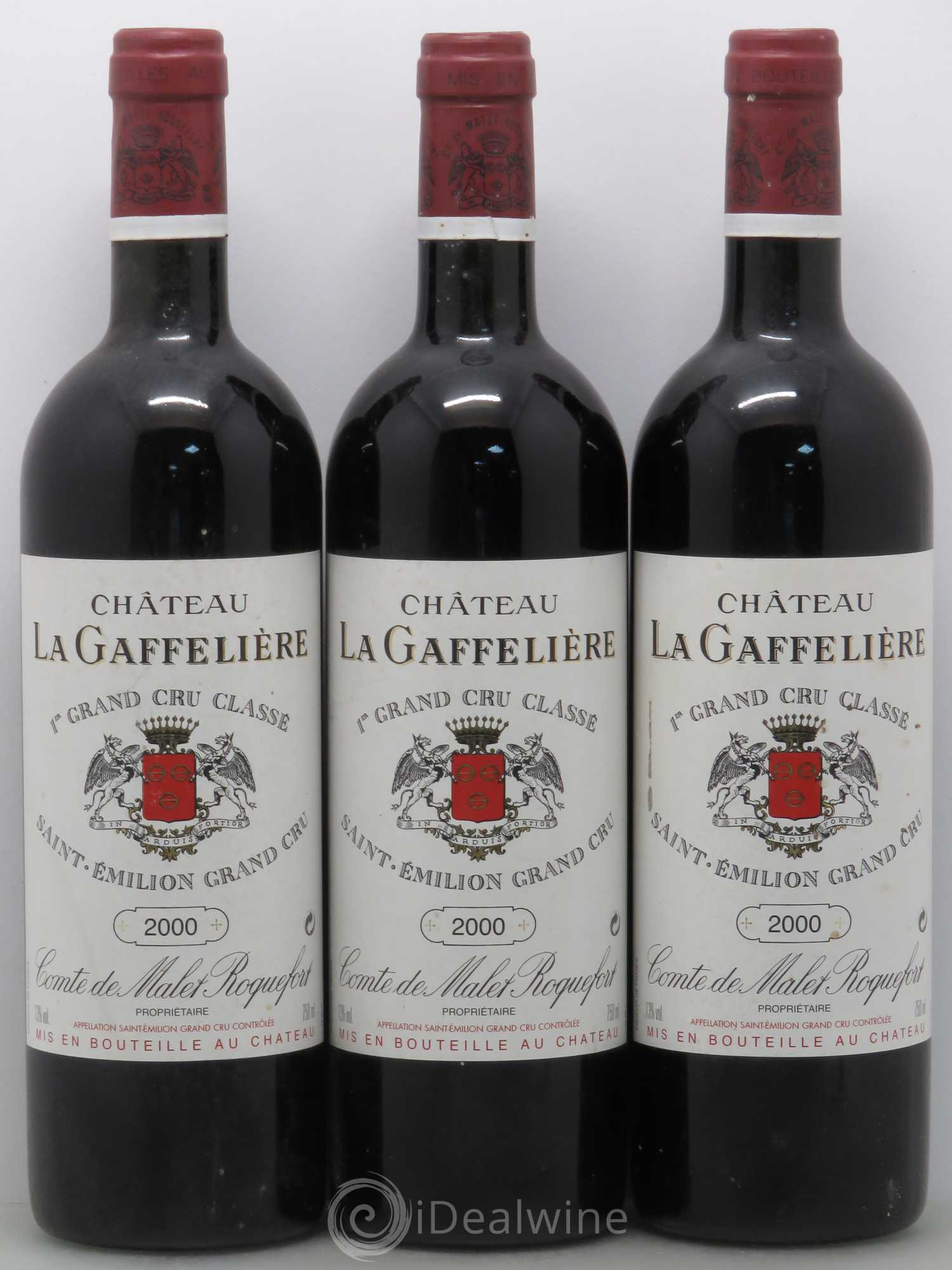 Château la Gaffelière 1er Grand Cru Classé B 2000 - Lot de 3 bouteilles - 0