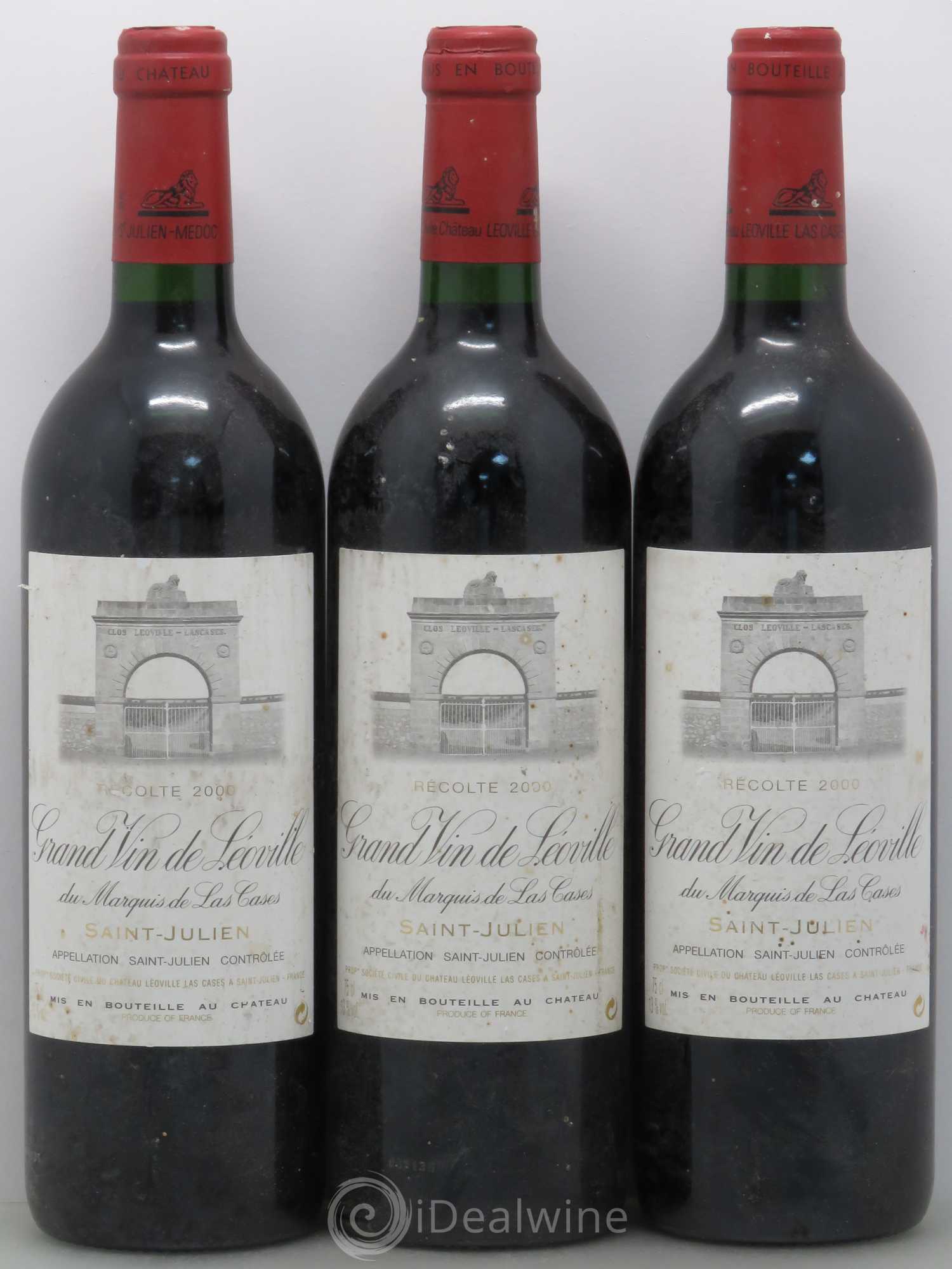 Château Léoville Las Cases 2ème Grand Cru Classé 2000 - Lot de 3 bouteilles - 0