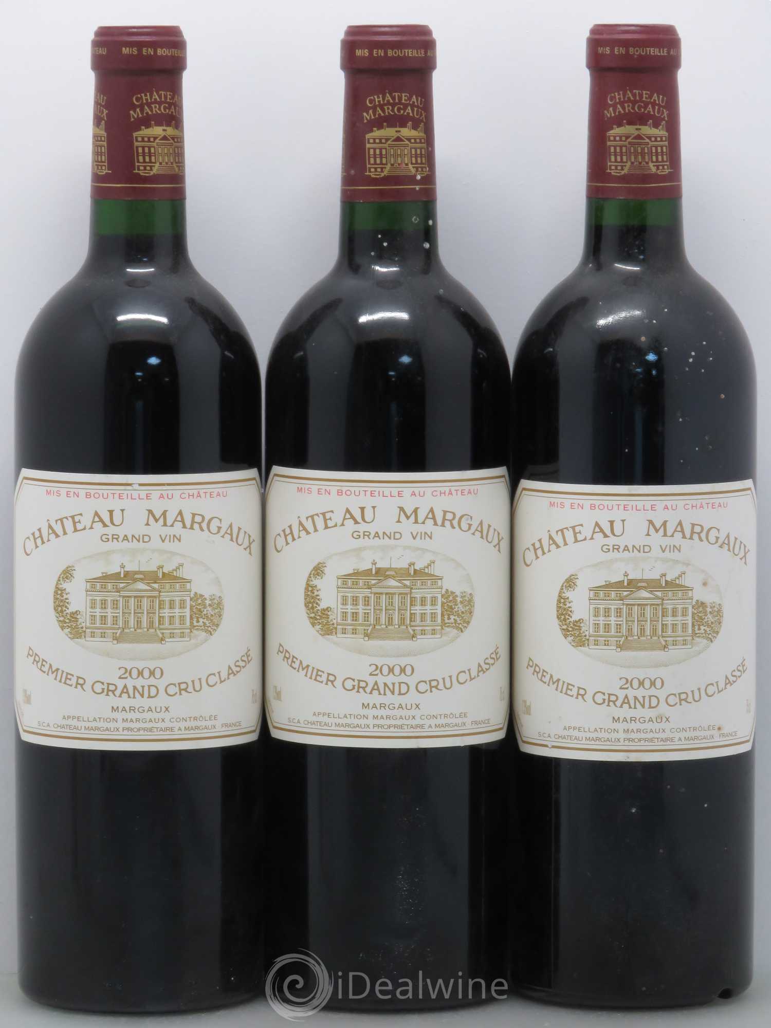 Château Margaux 1er Grand Cru Classé 2000 - Lot de 3 bouteilles - 0
