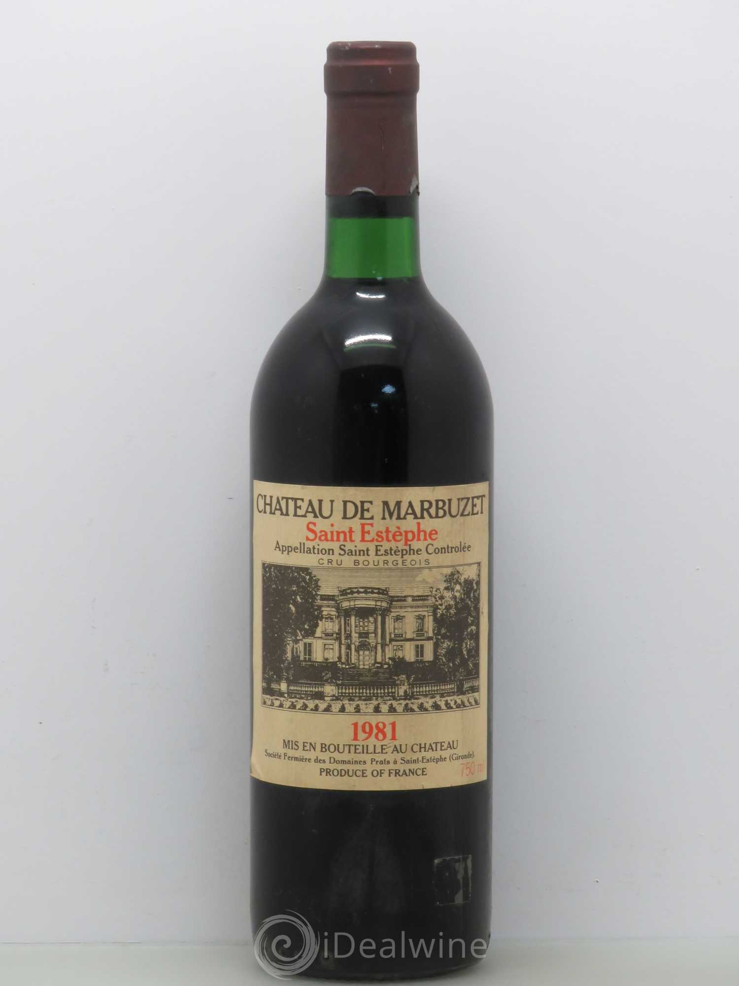 Château de Marbuzet Cru Bourgeois 1981 - Lot de 1 bouteille - 0