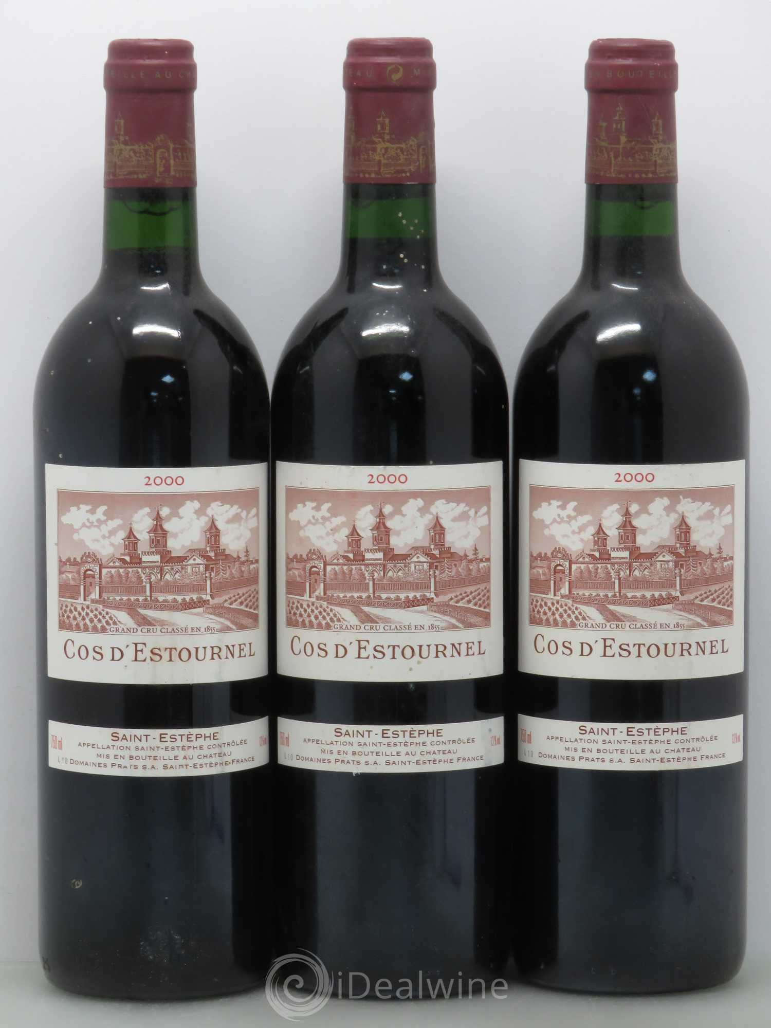 Cos d'Estournel 2ème Grand Cru Classé 2000 - Lot de 3 bouteilles - 0