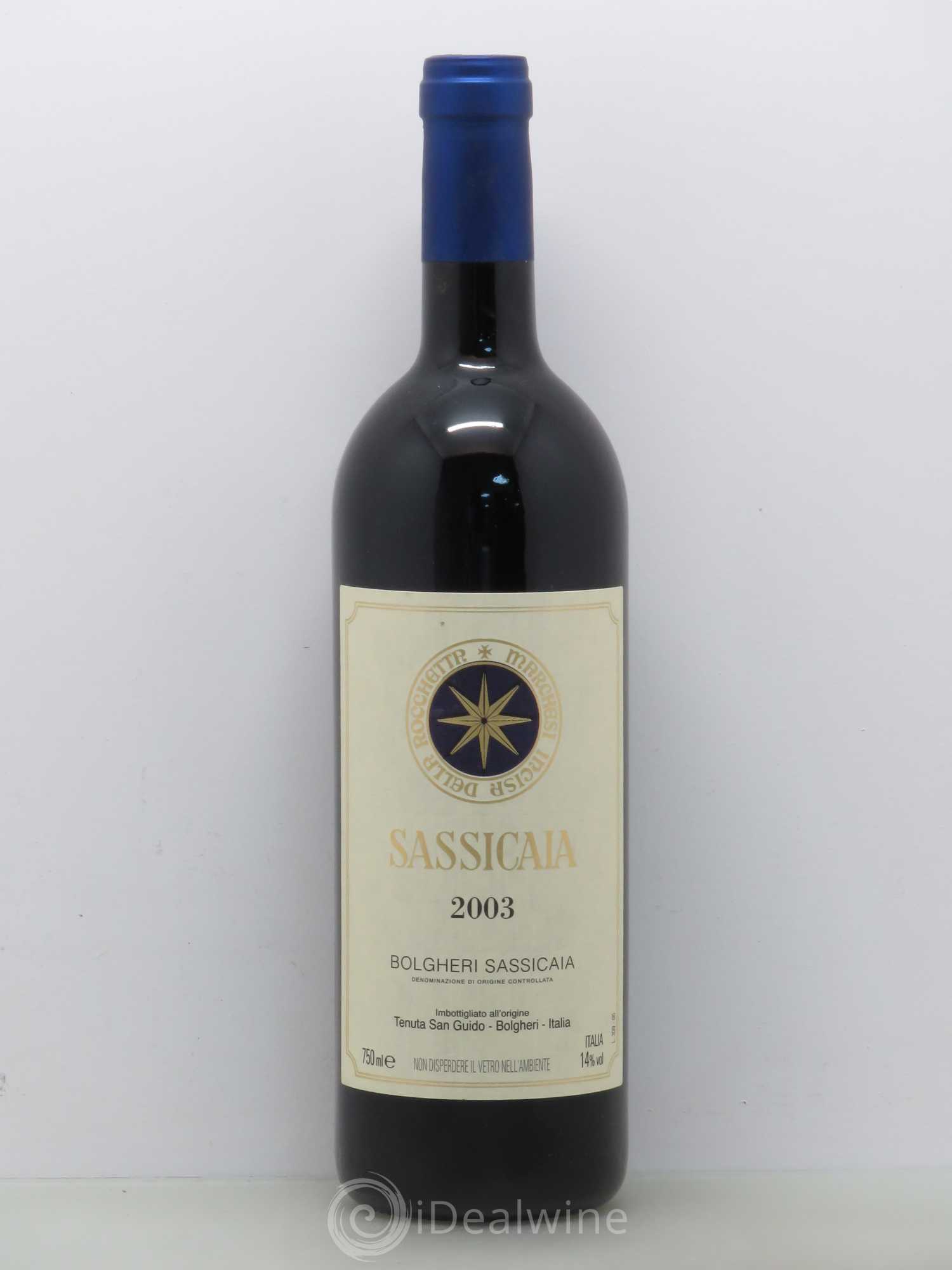 Bolgheri DOC Sassicaia Tenuta San Guido 2003 - Lot de 1 bouteille - 0