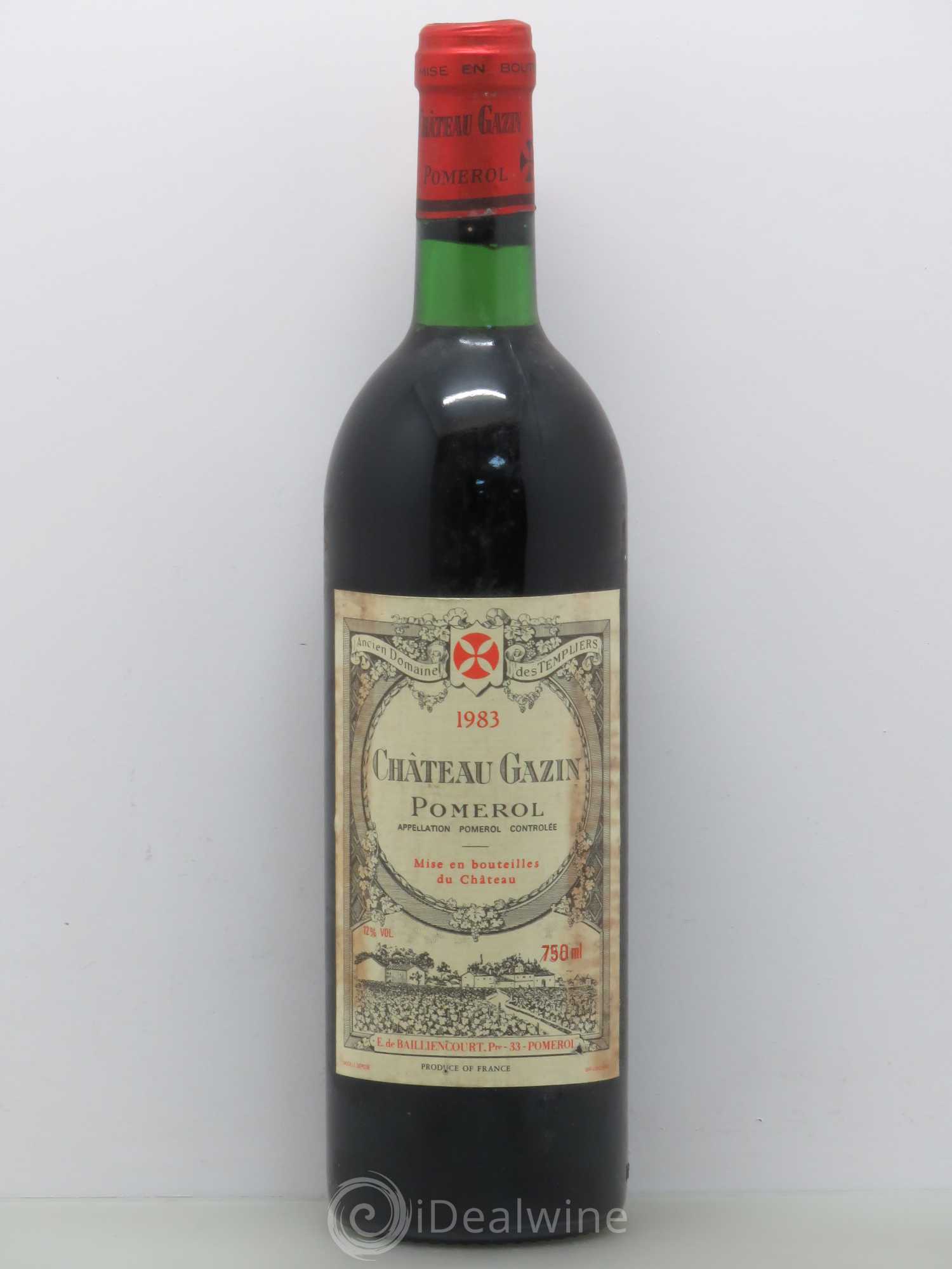 Château Gazin 1983 - Lot de 1 bouteille - 0
