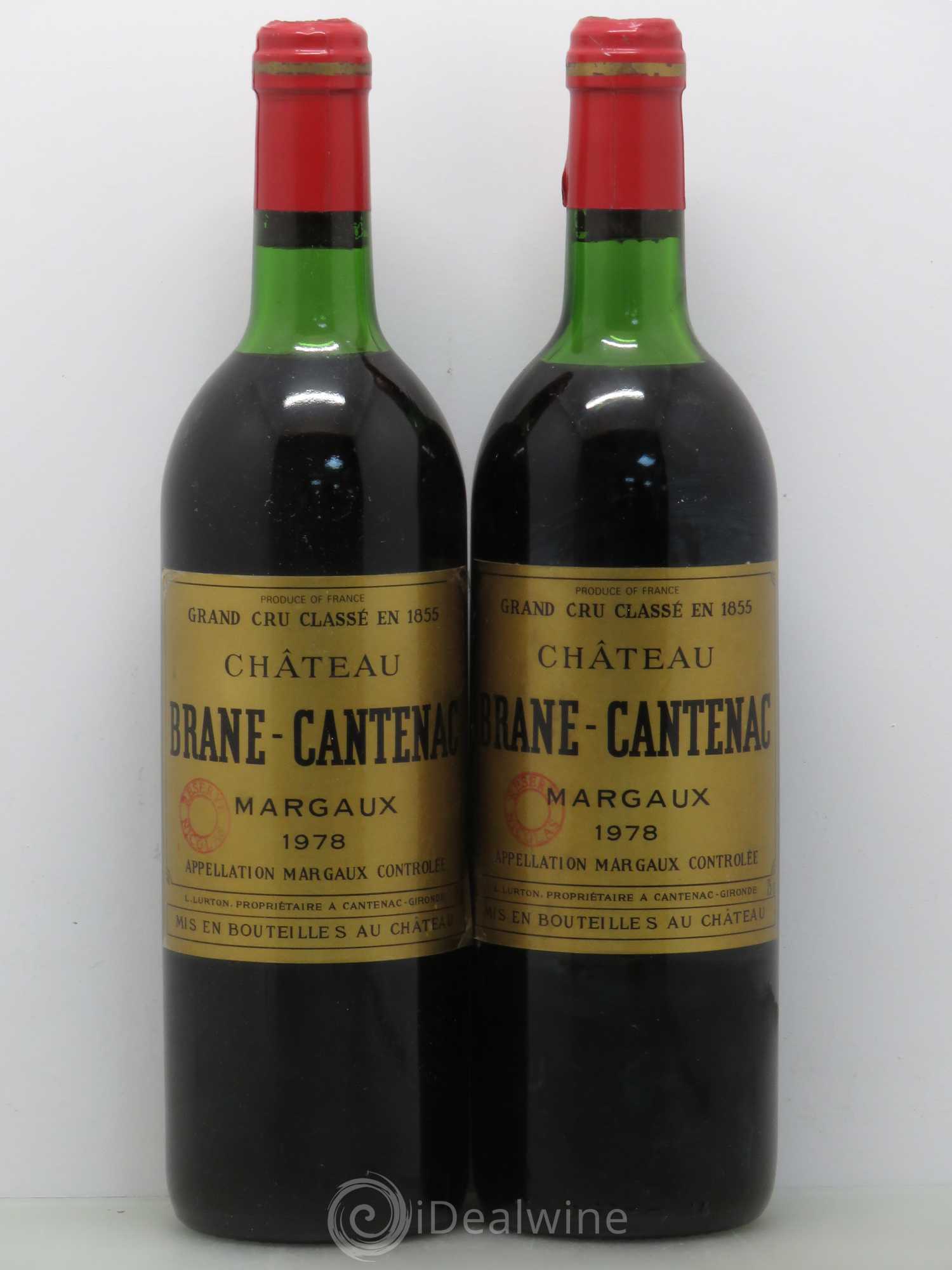 Château Brane Cantenac 2ème Grand Cru Classé 1978 - Lot de 2 bouteilles - 0