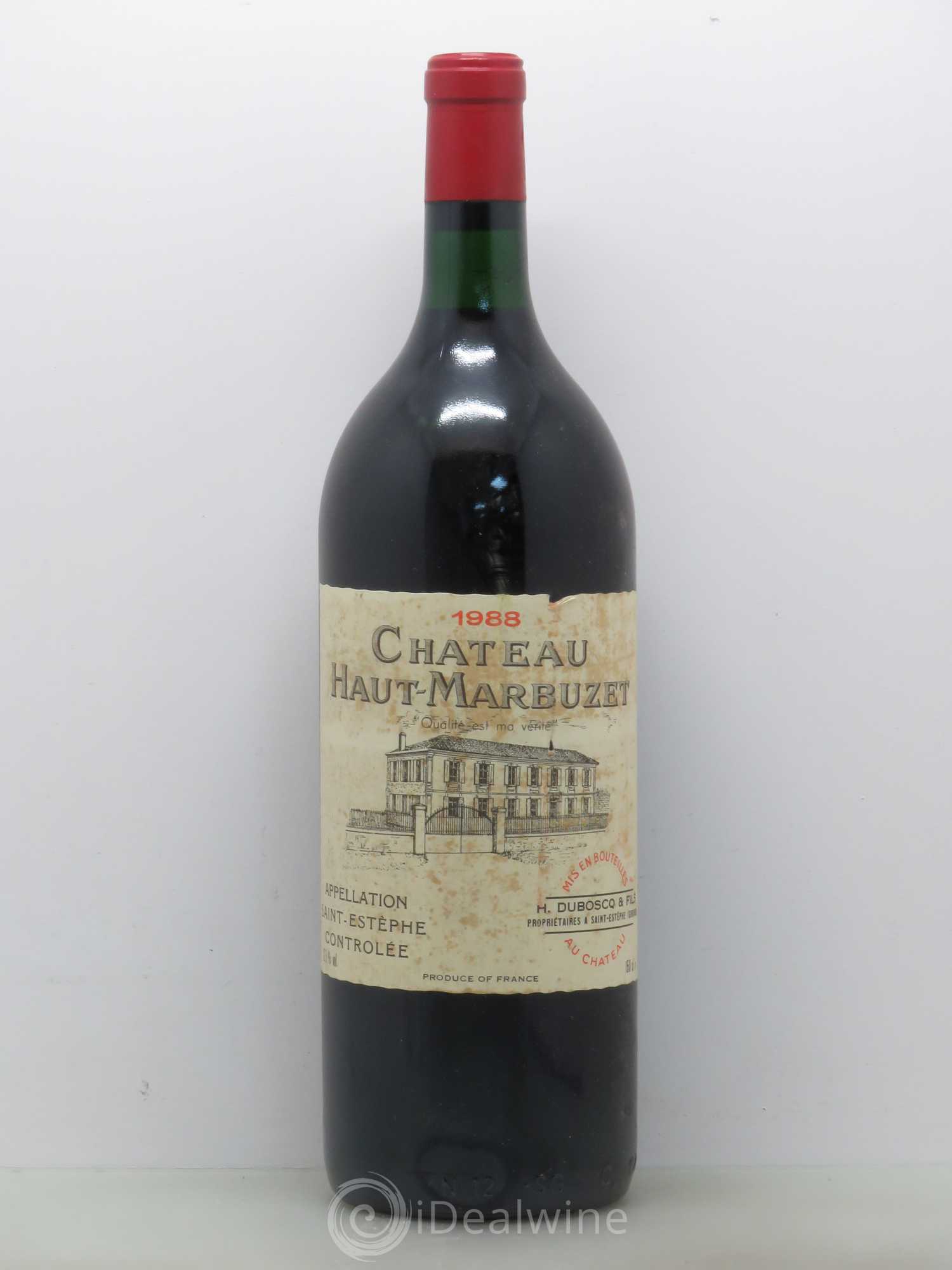 Château Haut Marbuzet 1988 - Lot de 1 magnum - 0