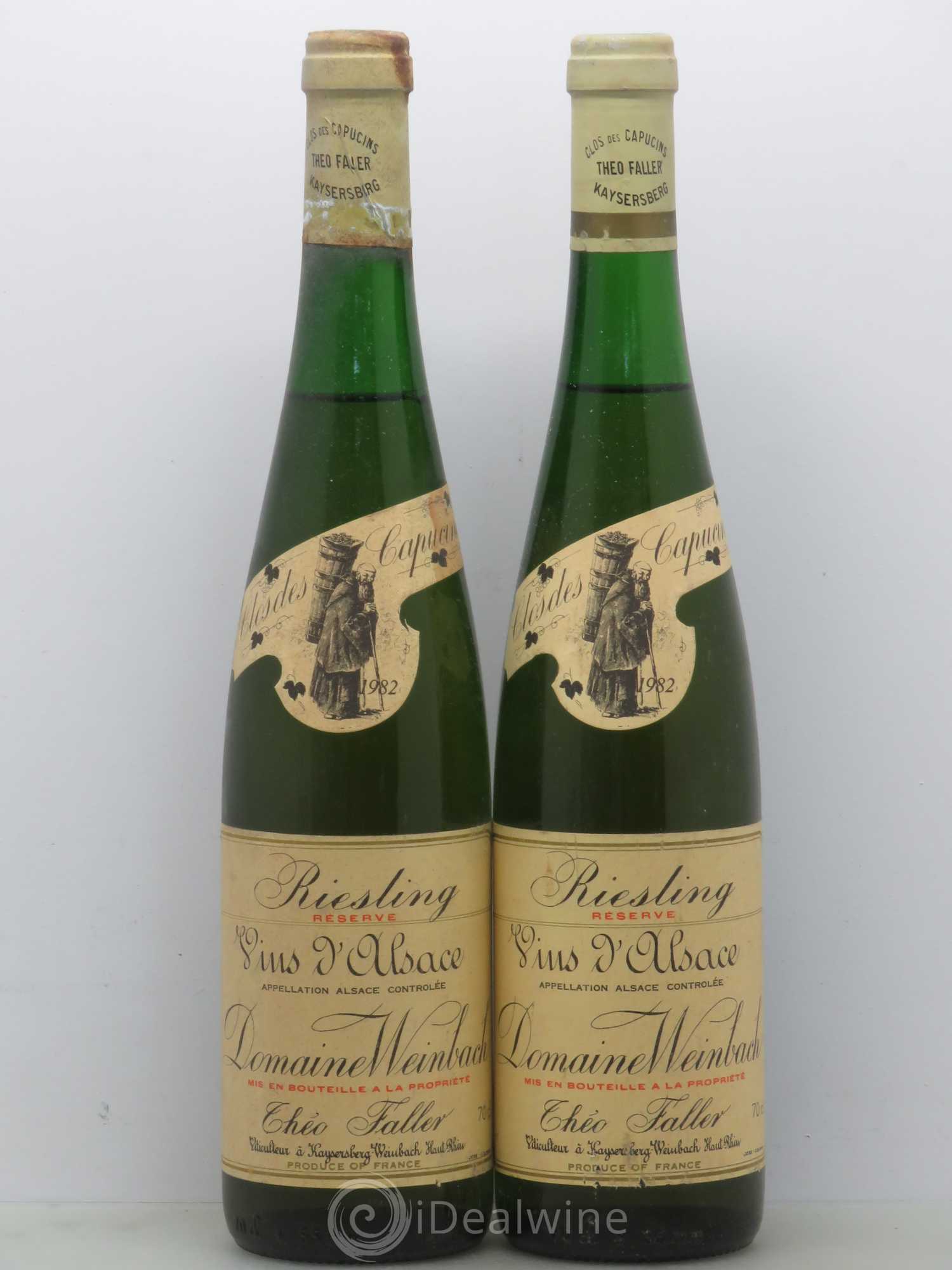 Alsace Riesling Cuvée Théo Weinbach (Domaine) 1982 - Lot de 2 bouteilles - 0