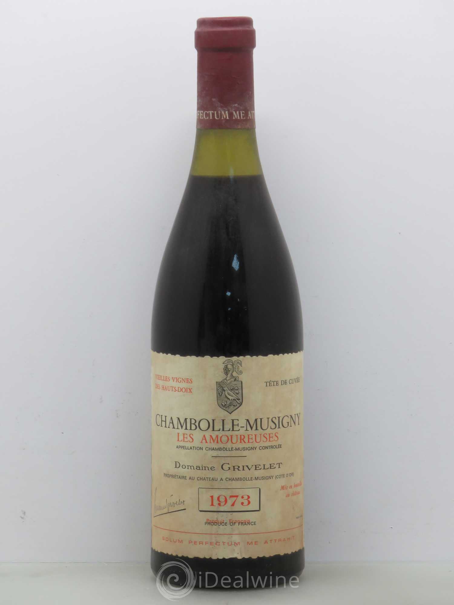 Chambolle-Musigny Amoureuses Grivelet Vieilles Vignes de Hauts Doix Tête De Cuvee 1973 - Posten von 1 Flasche - 0