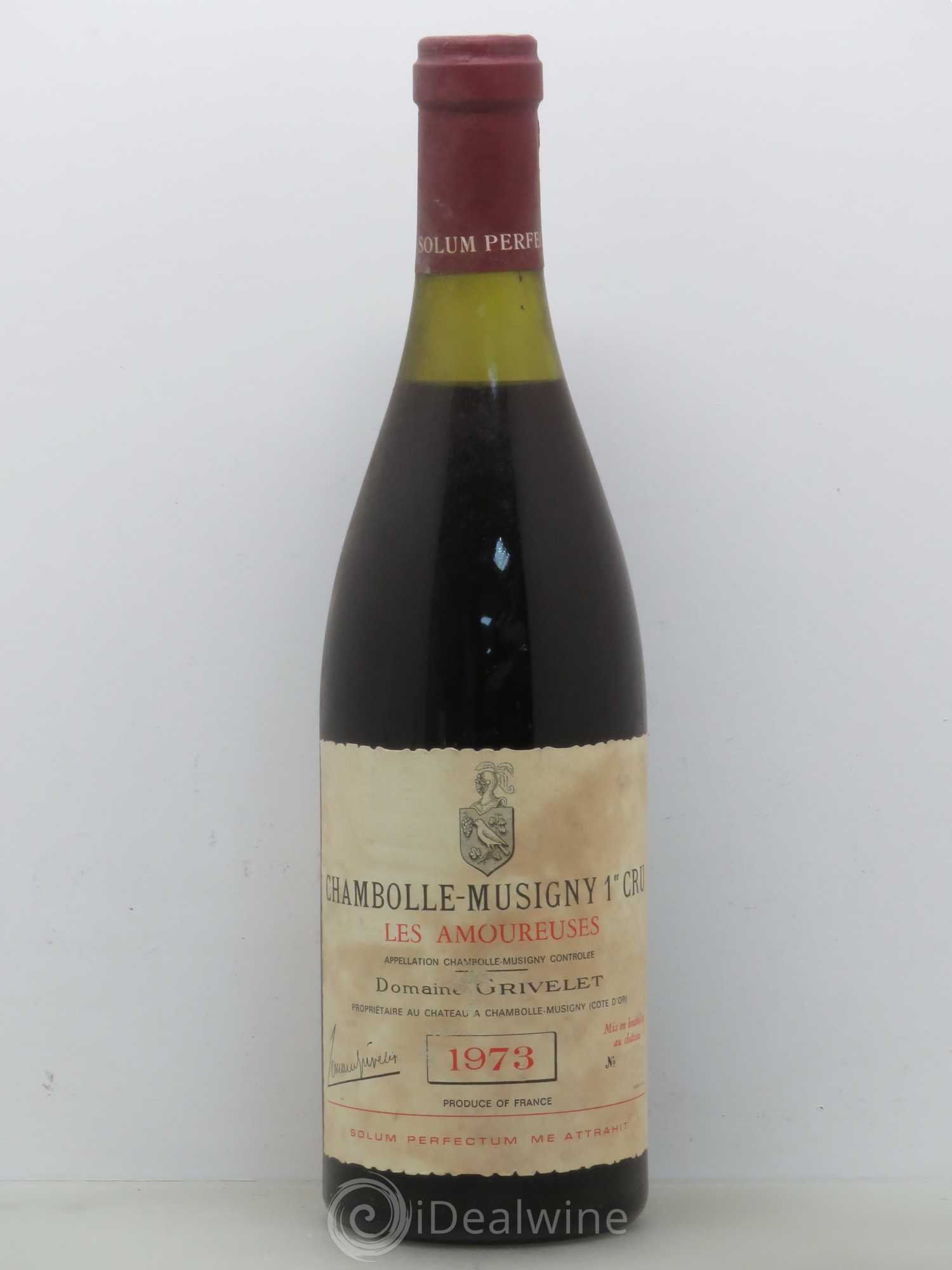 Chambolle-Musigny 1er Cru Amoureuses Grivelet 1973 - Lot de 1 bouteille - 0