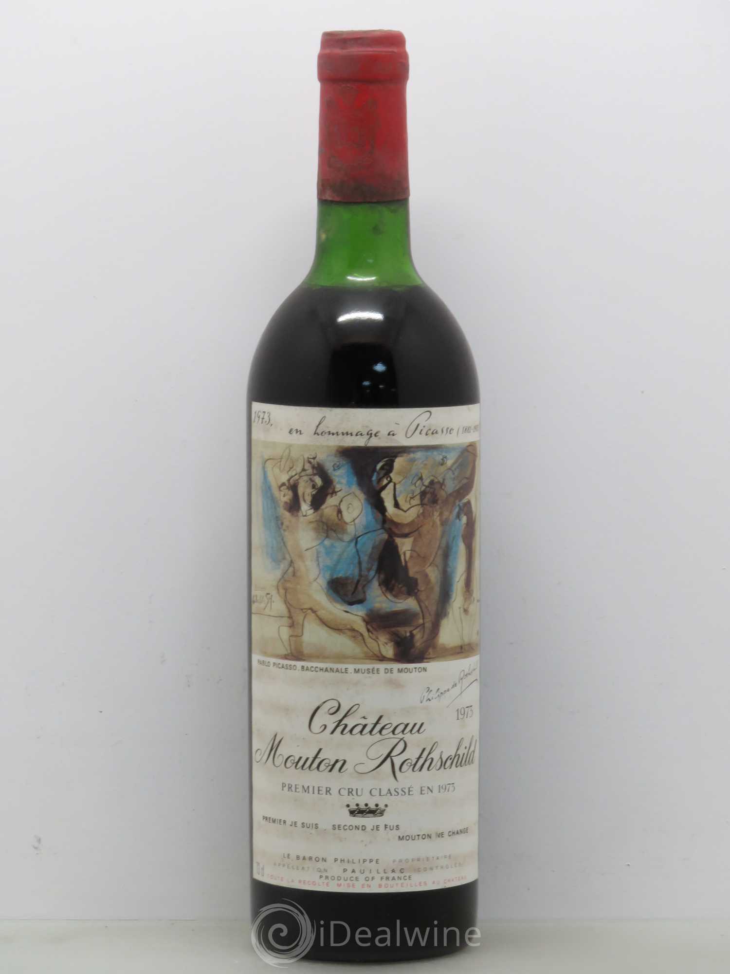 Château Mouton Rothschild 1er Grand Cru Classé 1973 - Lot de 1 bouteille - 0