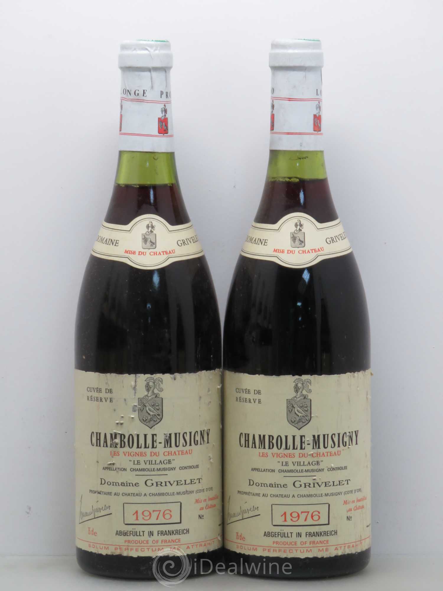 Chambolle-Musigny Grivelet Le Village 1976 - Posten von 2 Flaschen - 0