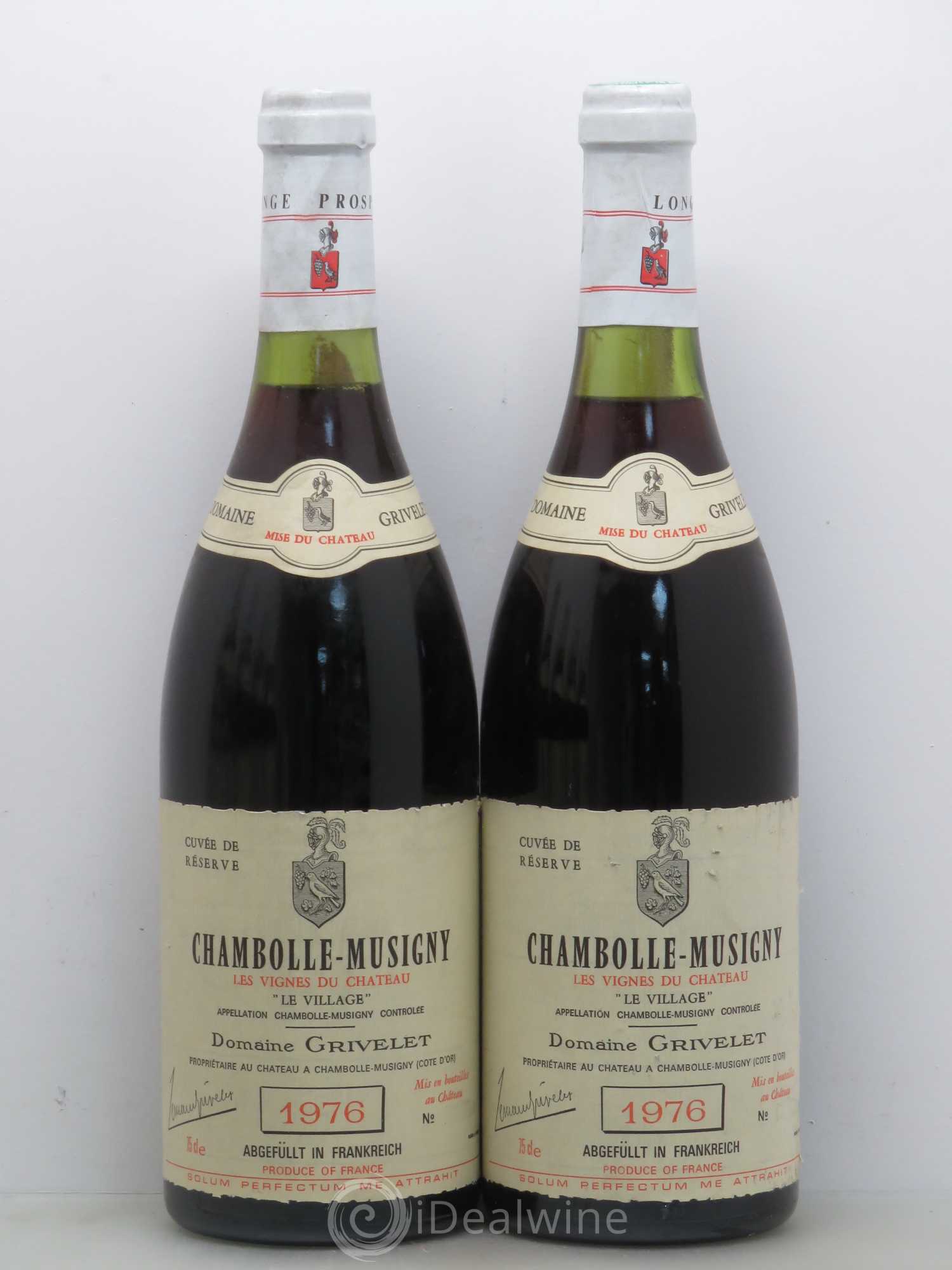Chambolle-Musigny Grivelet Le Village Cuvée de Réserve 1976 - Posten von 2 Flaschen - 0
