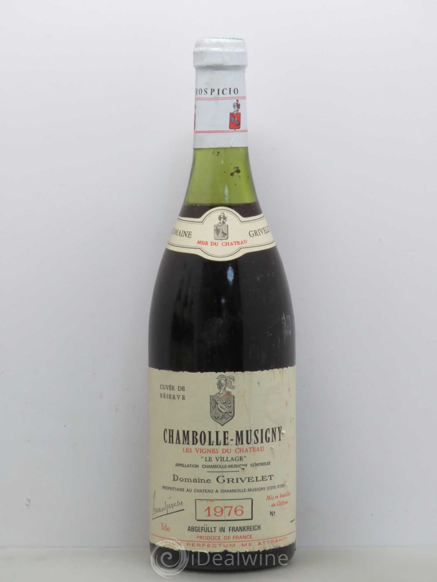 Chambolle-Musigny Grivelet Le Village Cuvée de Réserve 1976 - Posten von 1 Flasche - 0